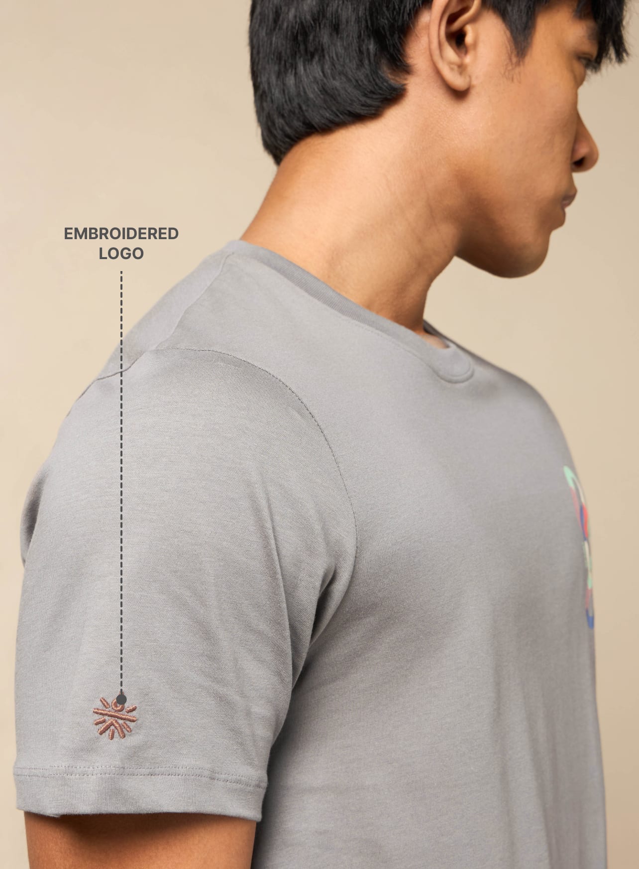 Men Grey Community Link T-shirt