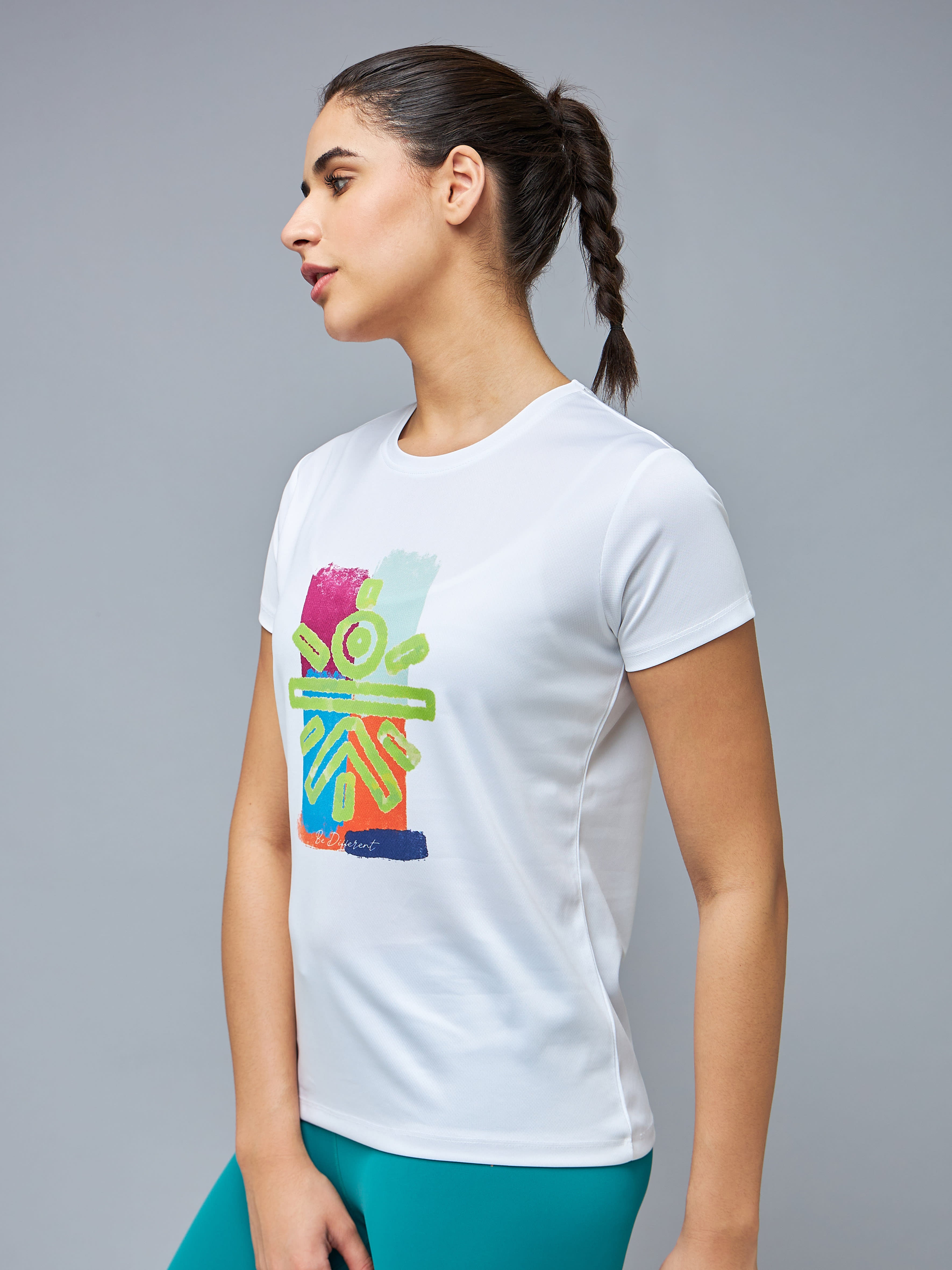 Graphic Print Workout T-shirt