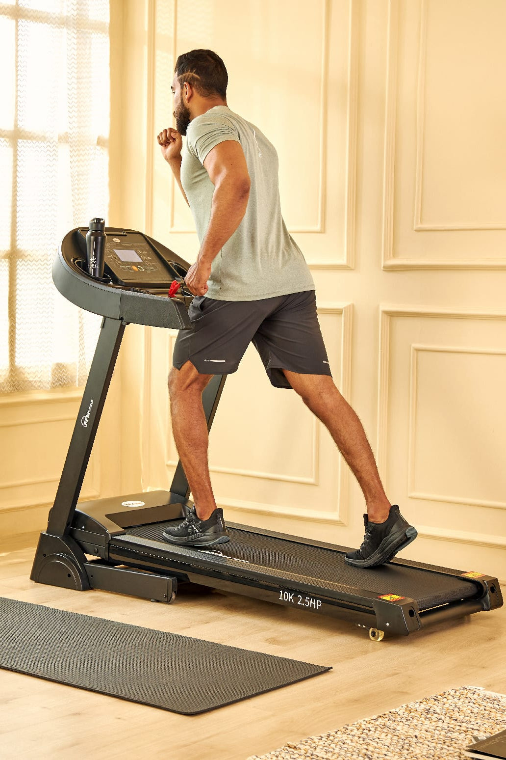 10K 2.5HP DC Treadmill | 2-level Manual-incline | Max Speed-14kmph | Max Weight-120kg (with 6 months extended warranty)