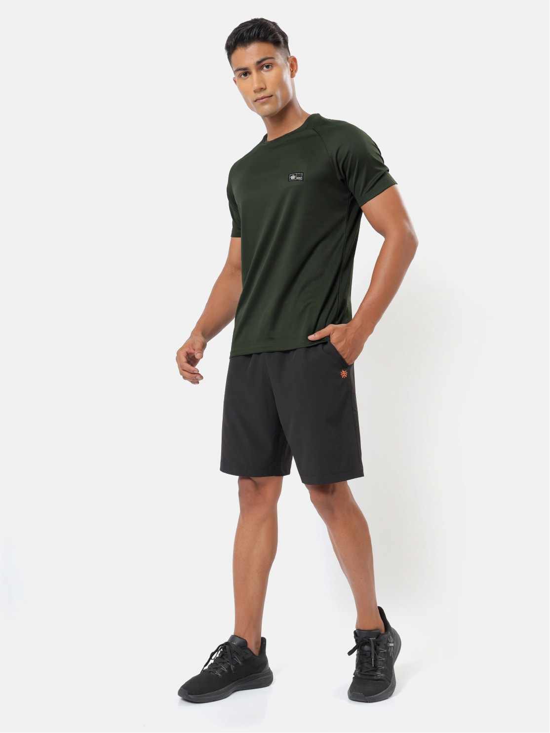 Solid Raglan T-shirt with Logo Pack of 2