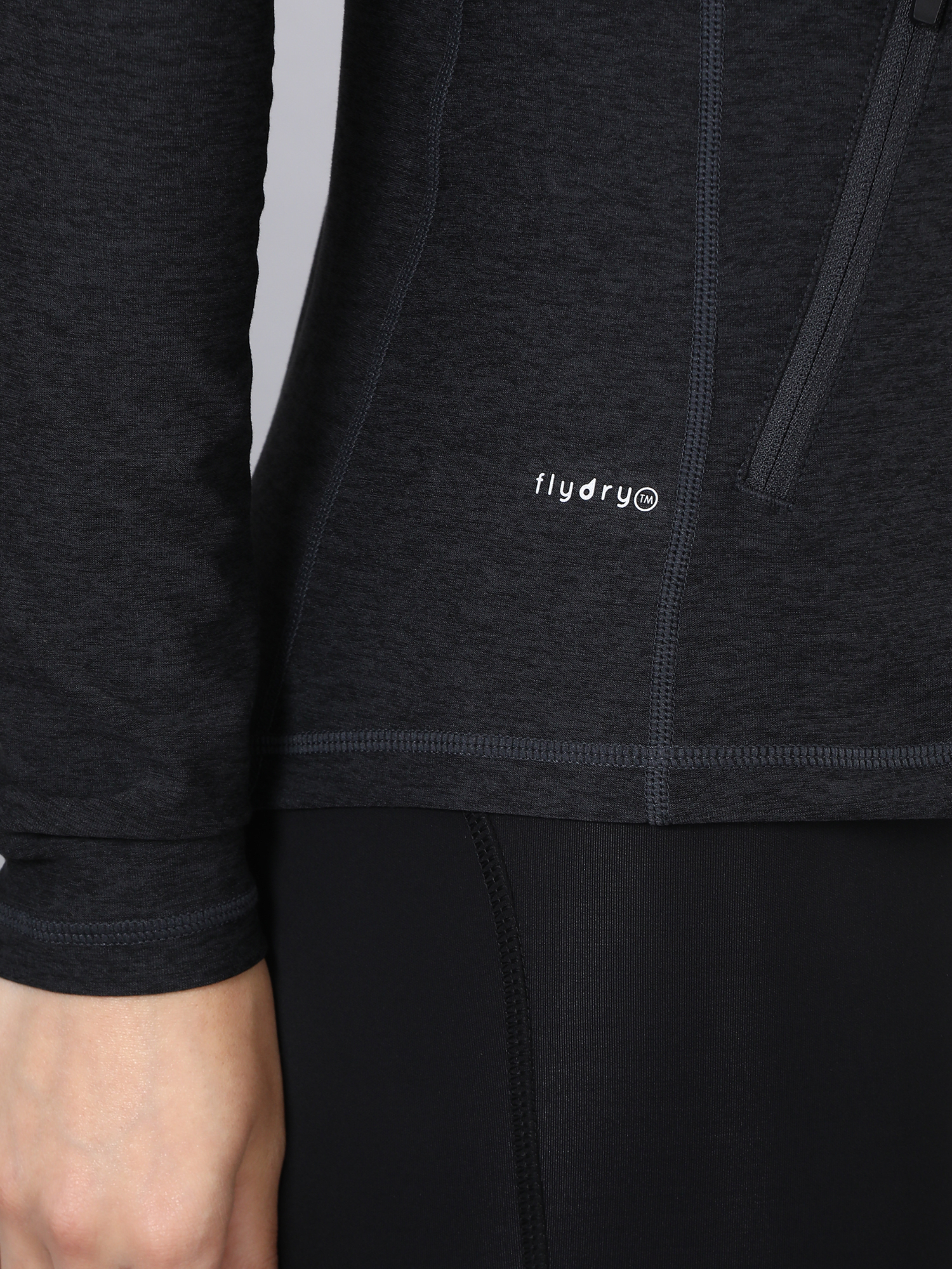 Vital Emerge Black Zip Through Hoodie Sweatshirt