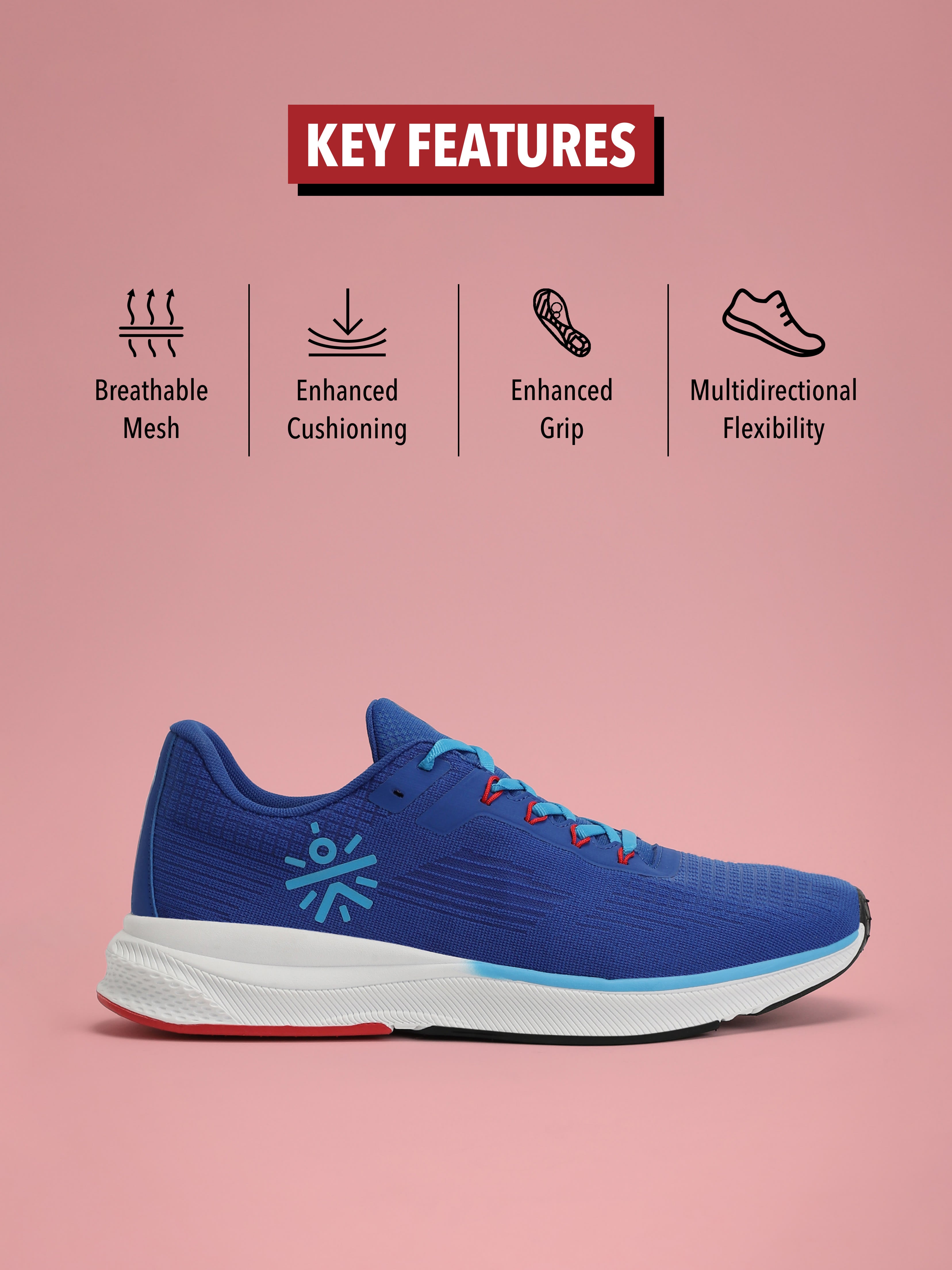 cult Thunderbird Men Running Shoes - Royal Blue