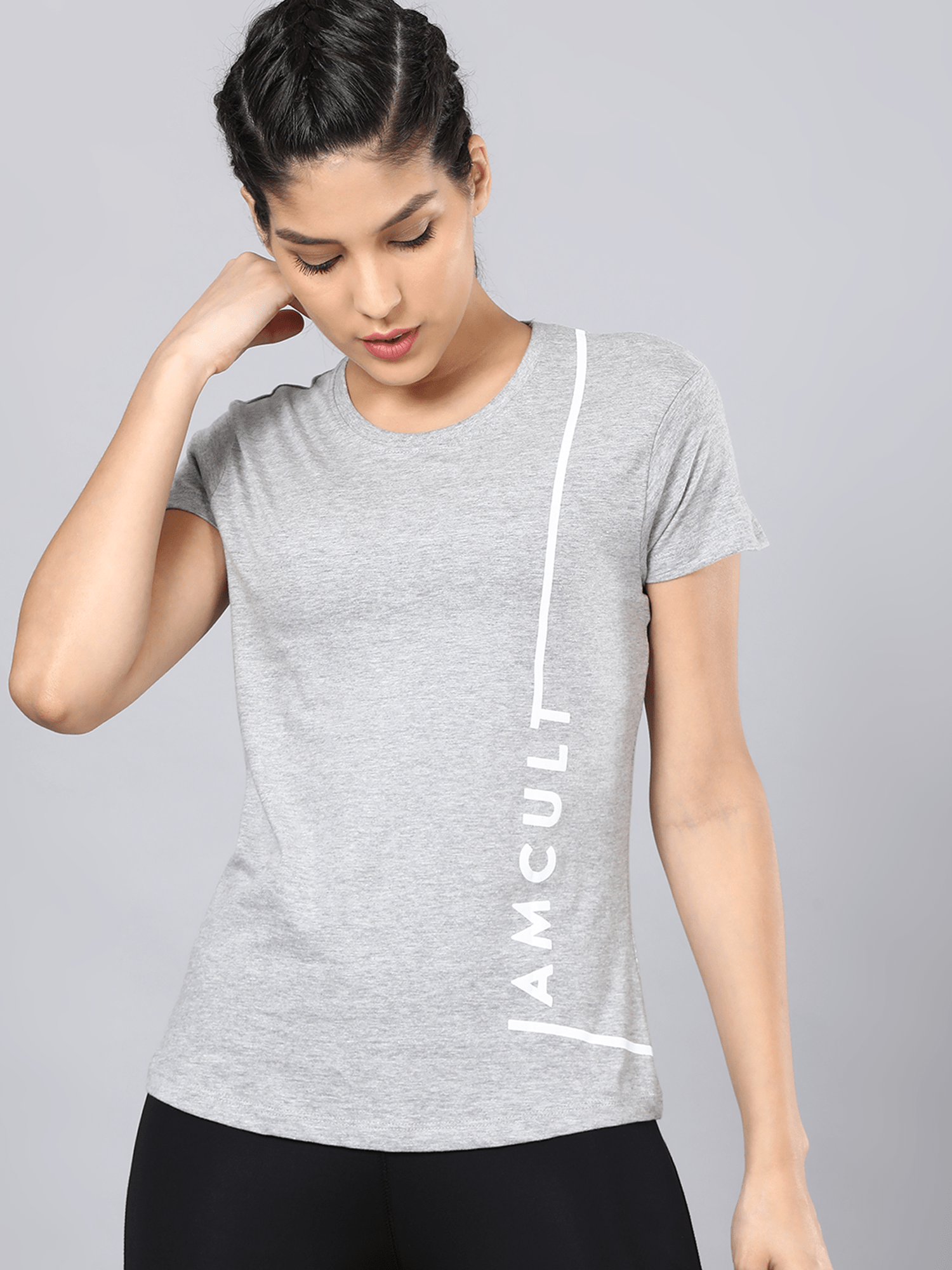 Vital Bolt Light Grey Workout Tee