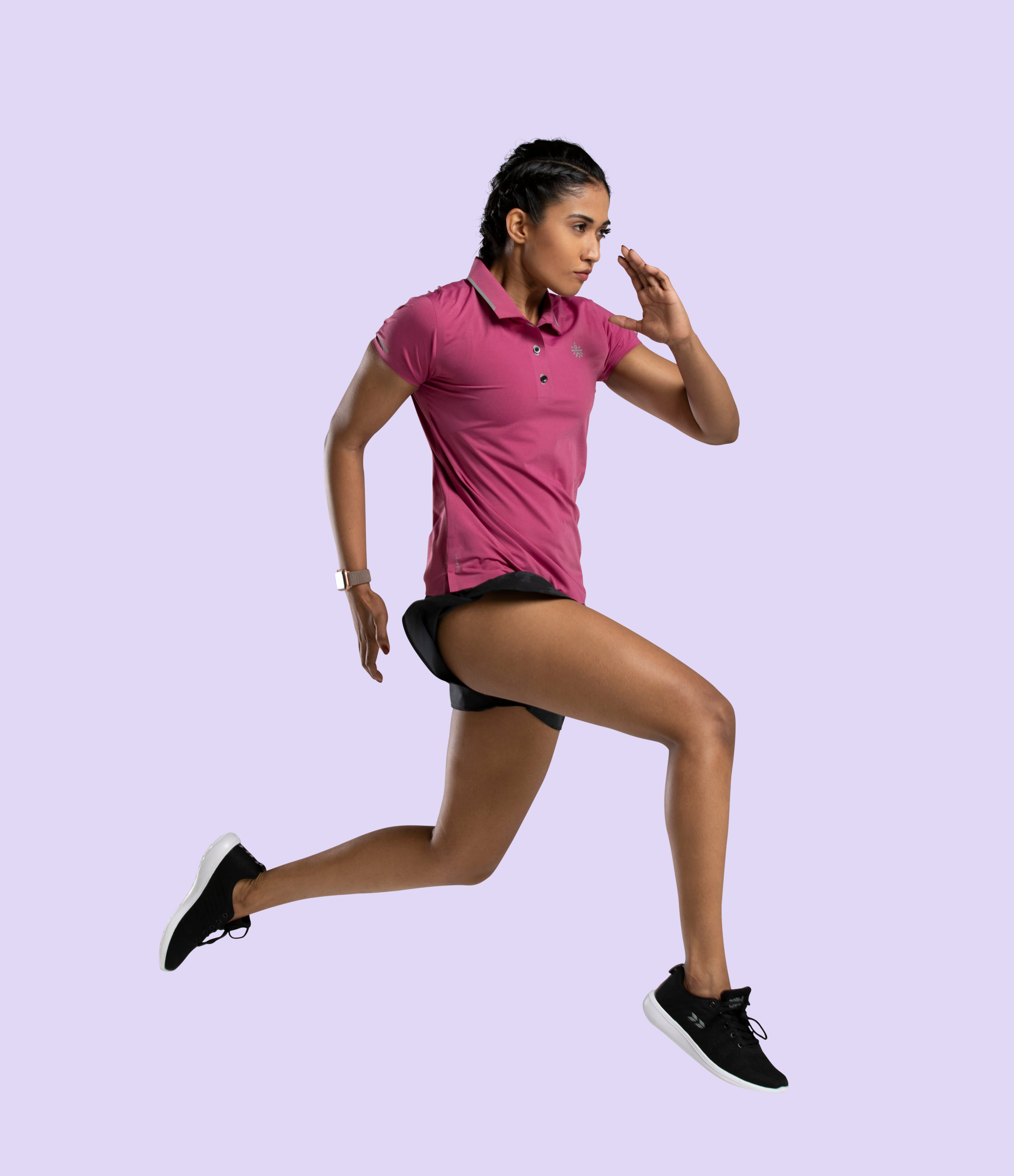 Women's Bonded Plum Polo T-shirt