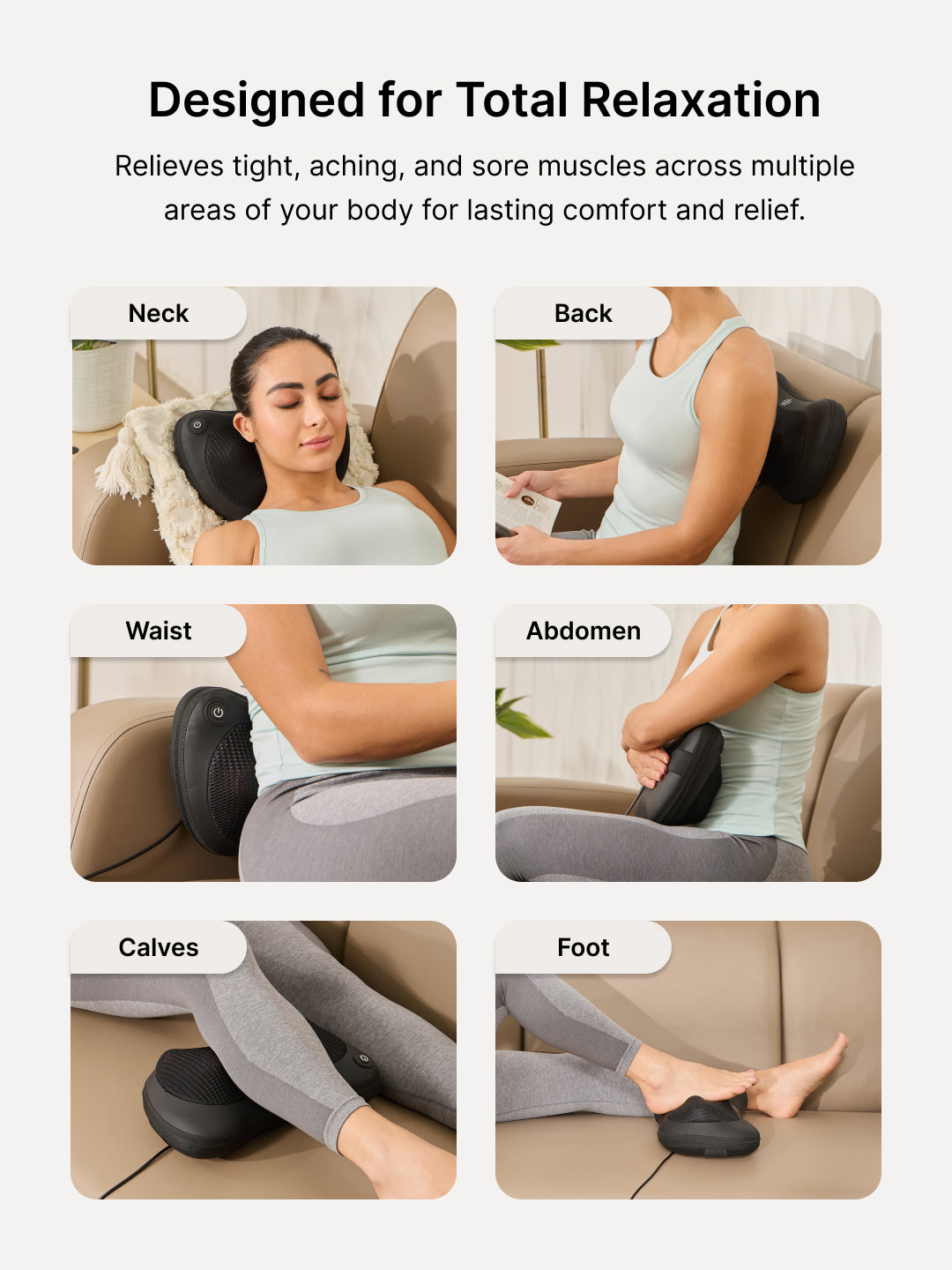 Cult Deep Cure Pillow Massager with soothing heat, Shiatsu 3D Kneading rollers for neck, back, Pain Relief, Corded Electric Massager