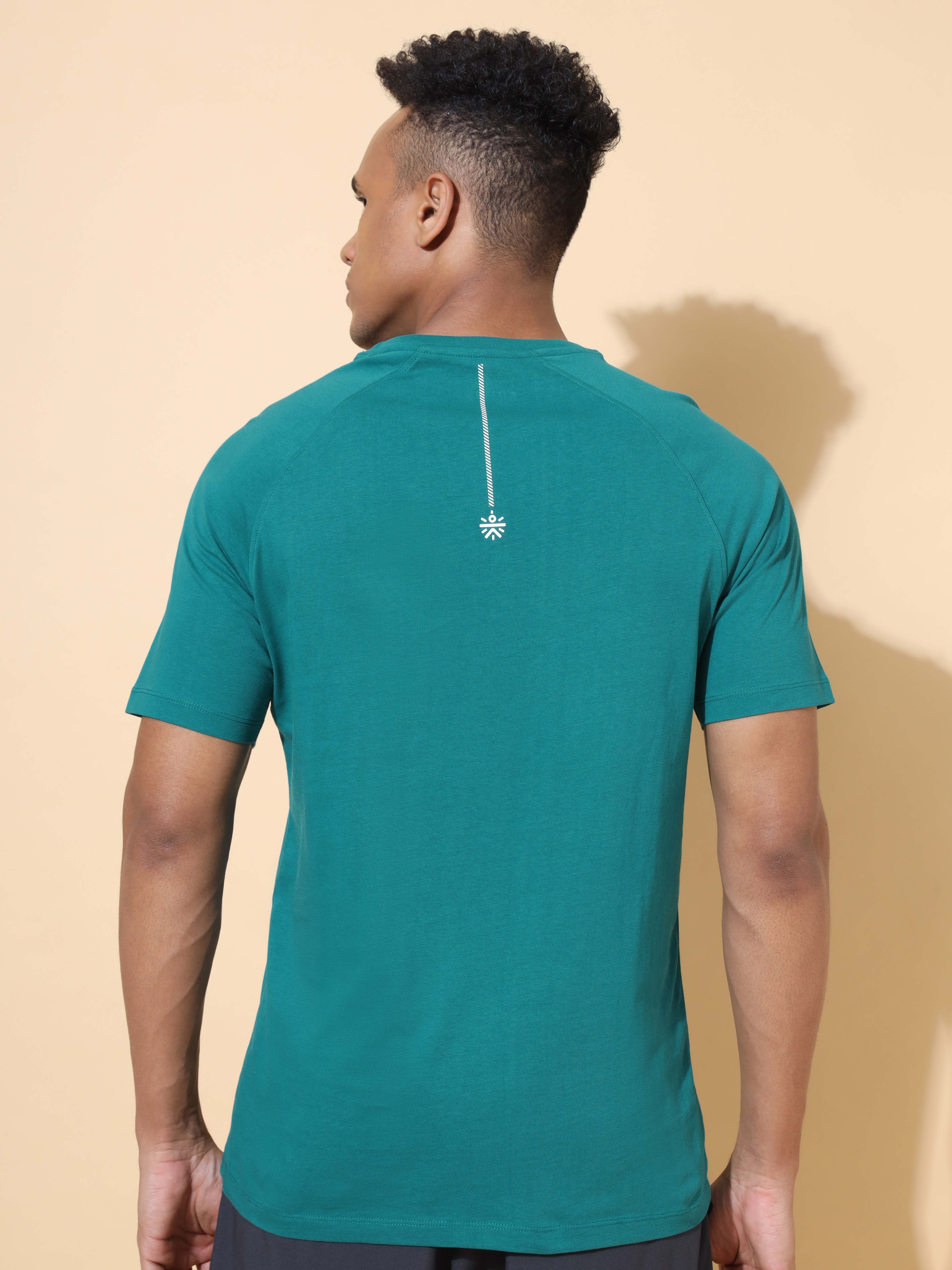 Raglan Sleeve T-shirt with Placement Print