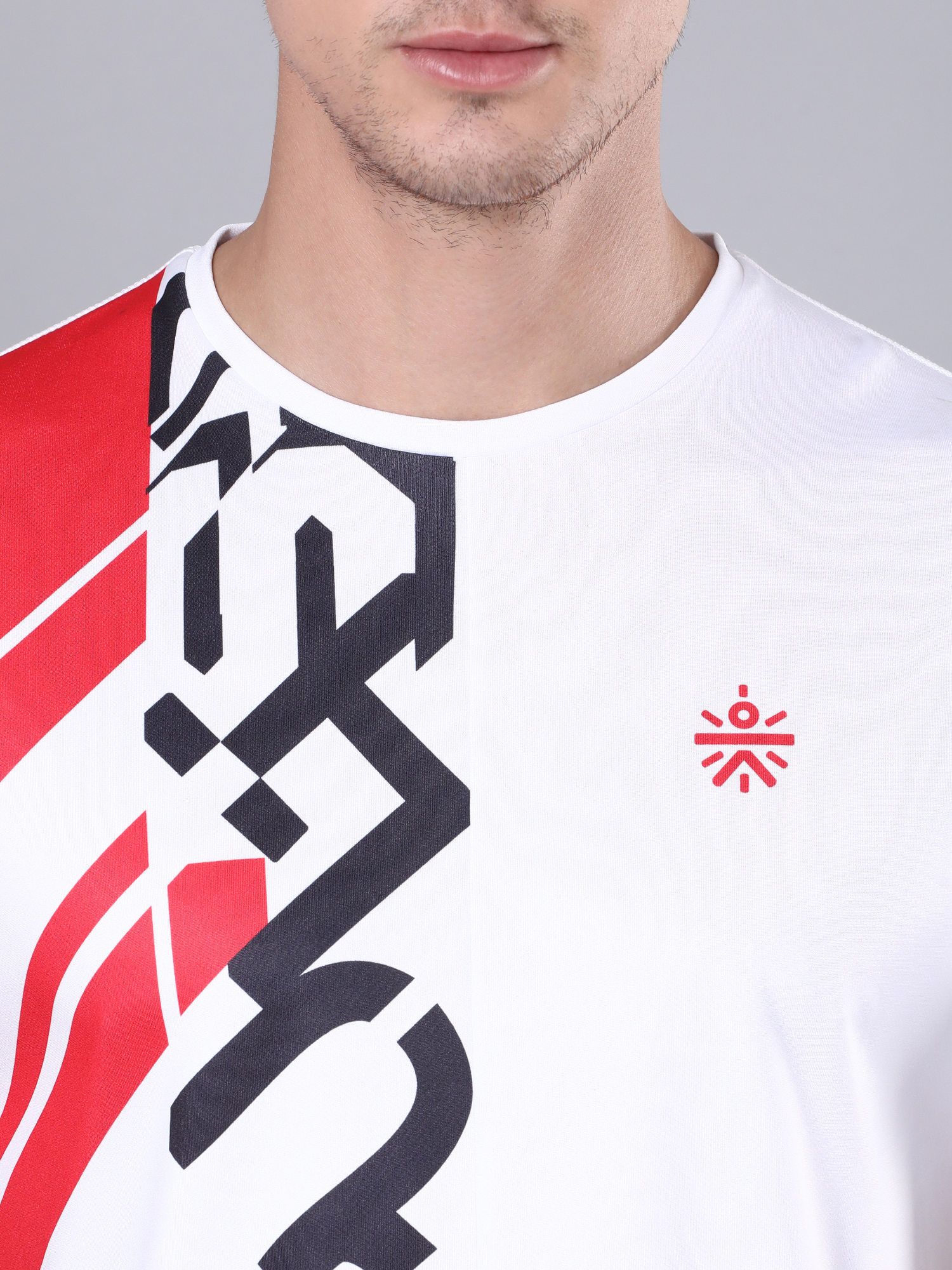 Abrstract Dia White Workout Tee