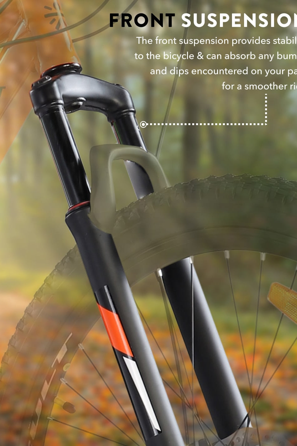 DAUNTLESS21S26TORANGEBLACK Steel 21 Speed Shimano Gear 26 inch Mountain Cycle, Dual Disc Brake, Front Suspension, Double Wall Rim