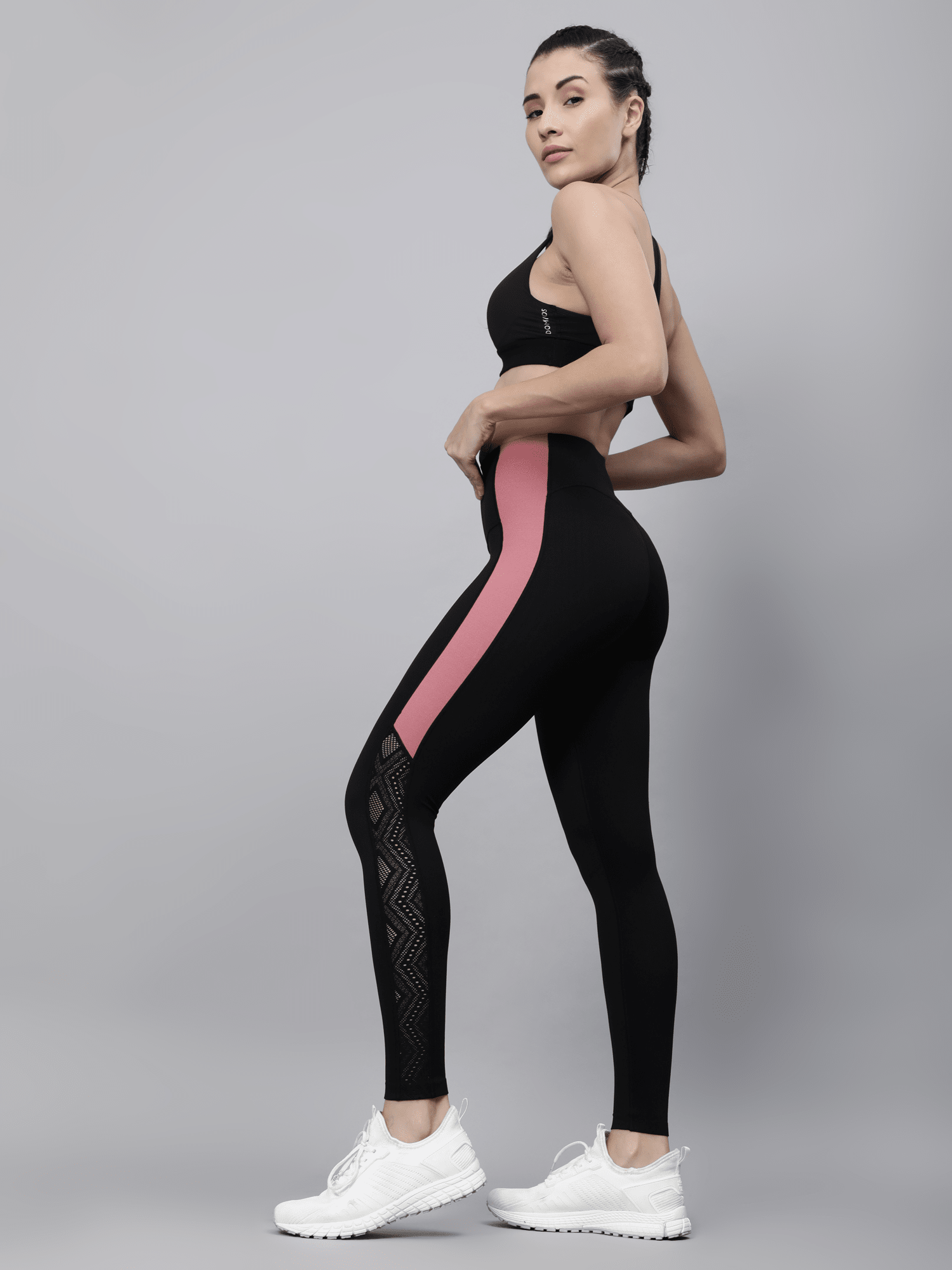 AbsoluteFit Uplift Black+Rose Workout Leggings