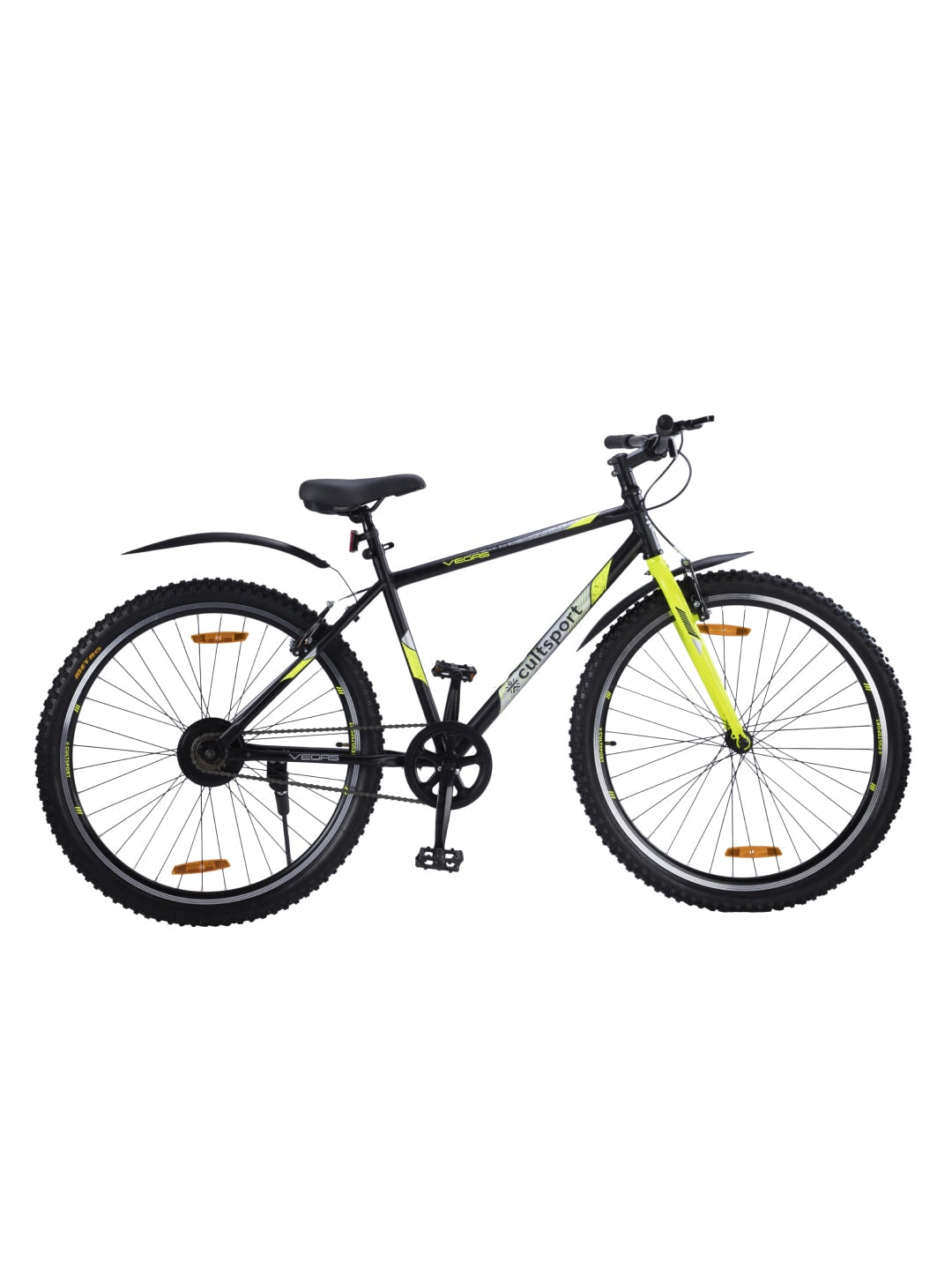 Vegas Black Steel Single Speed Cycle 27.5 inch City Bike with Double Wall Rim and Rigid Fork