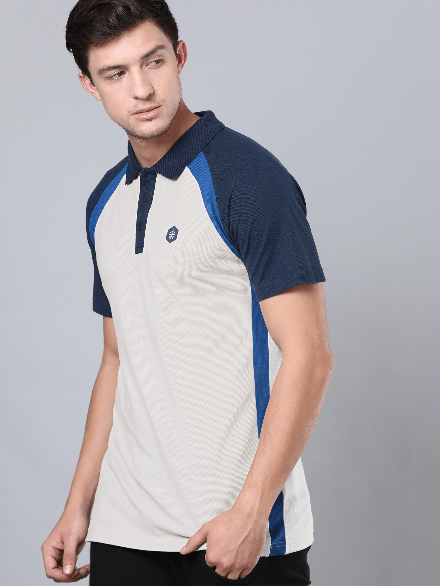 Flydry Cotton GlacierGrey Workout Polo