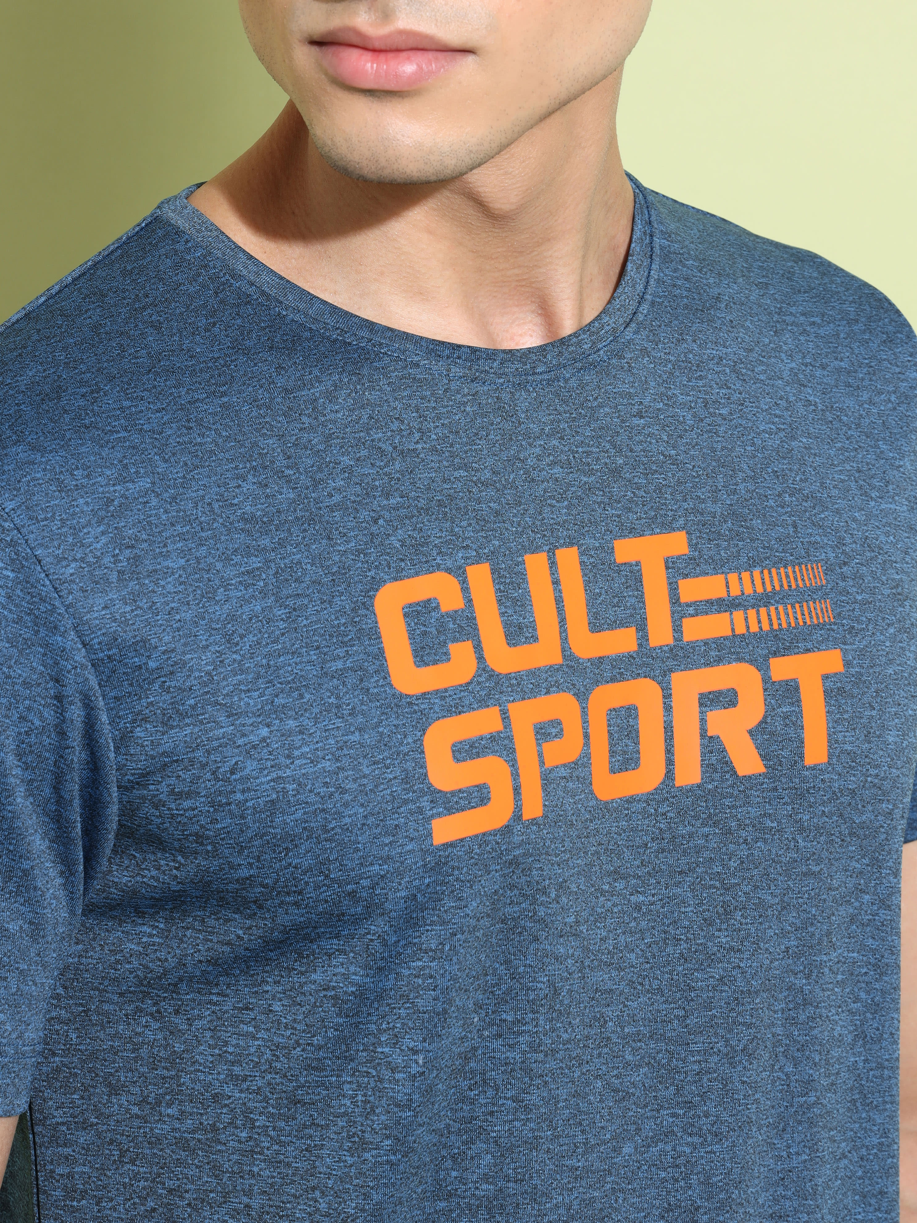 Melange Graphic Print T-shirt