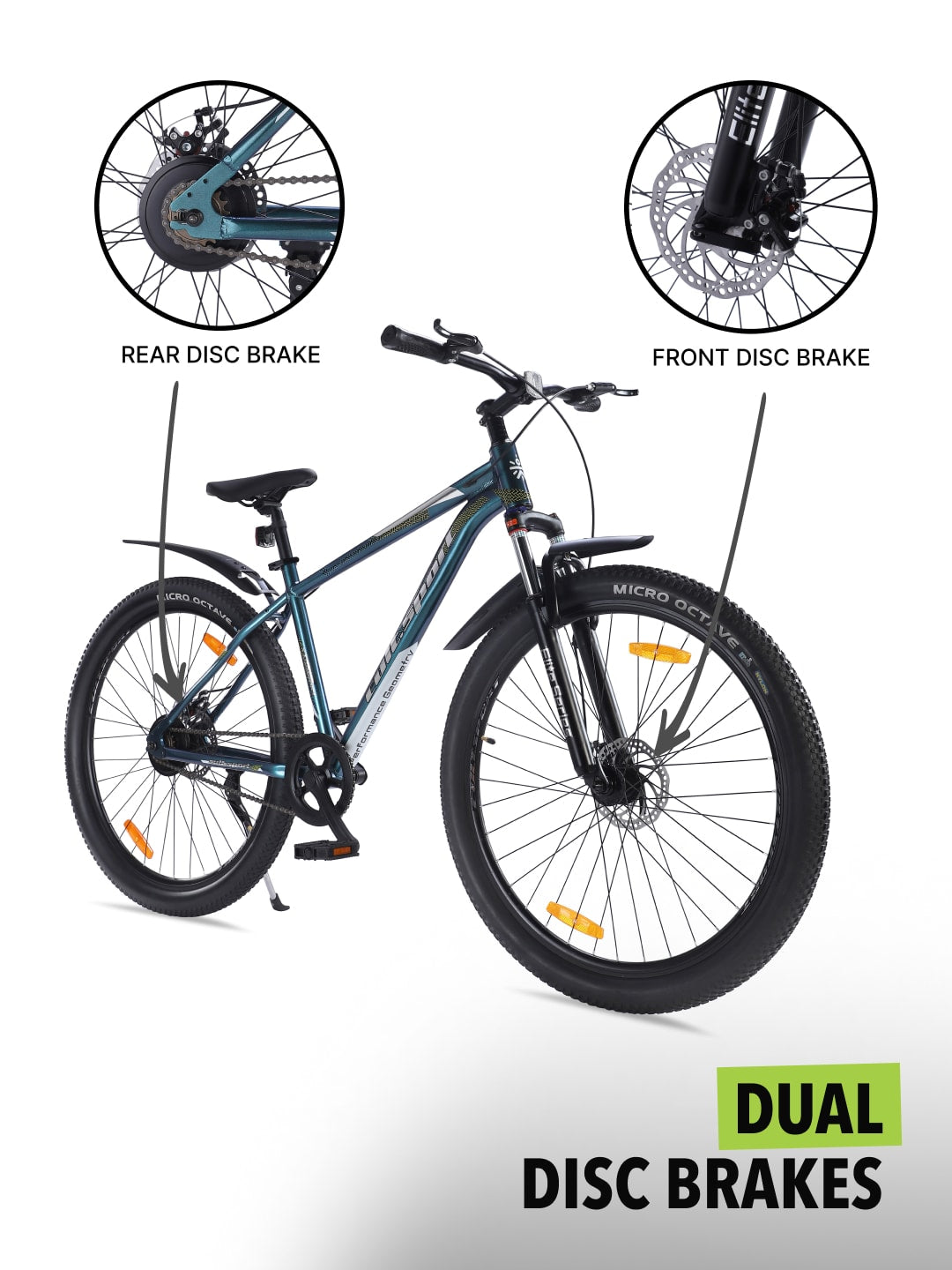 EXPLORER29TBLUE Alloy Single Speed 29 inch Mountain Cycle, Front Suspension, Double Wall Rim,