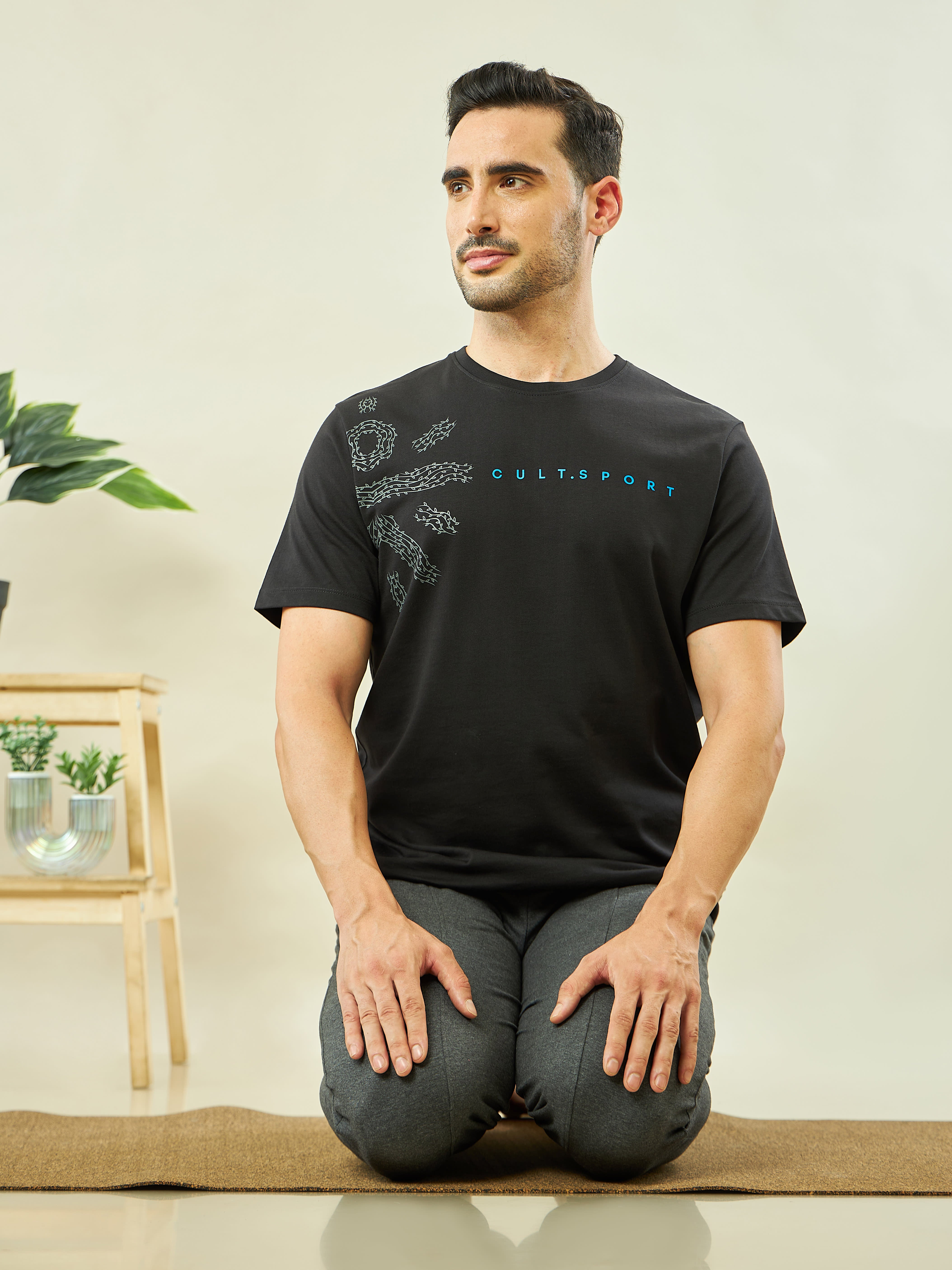 Logo Print Yoga T-shirt