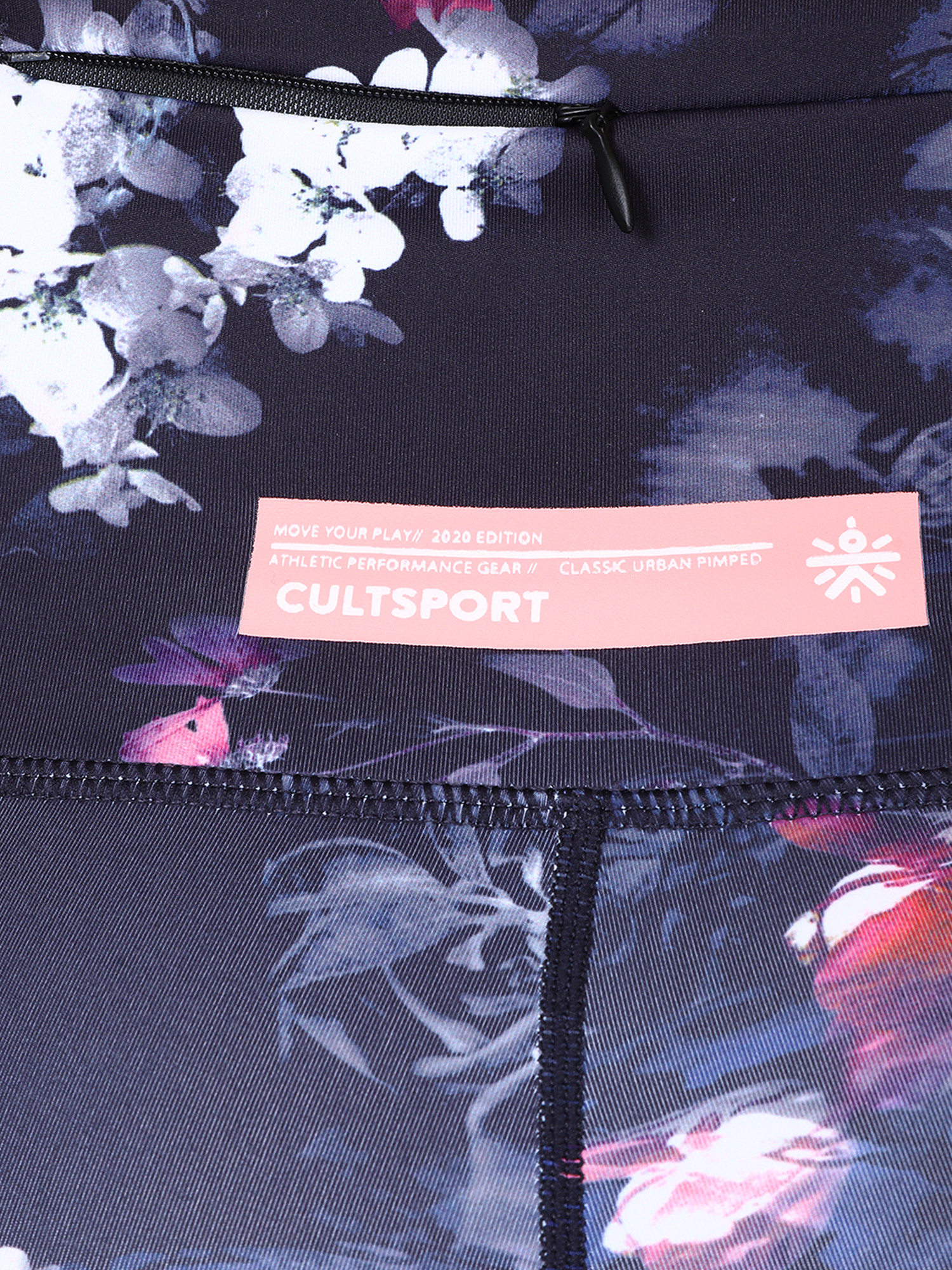 AbsoluteFit Black Floral Workout Leggings