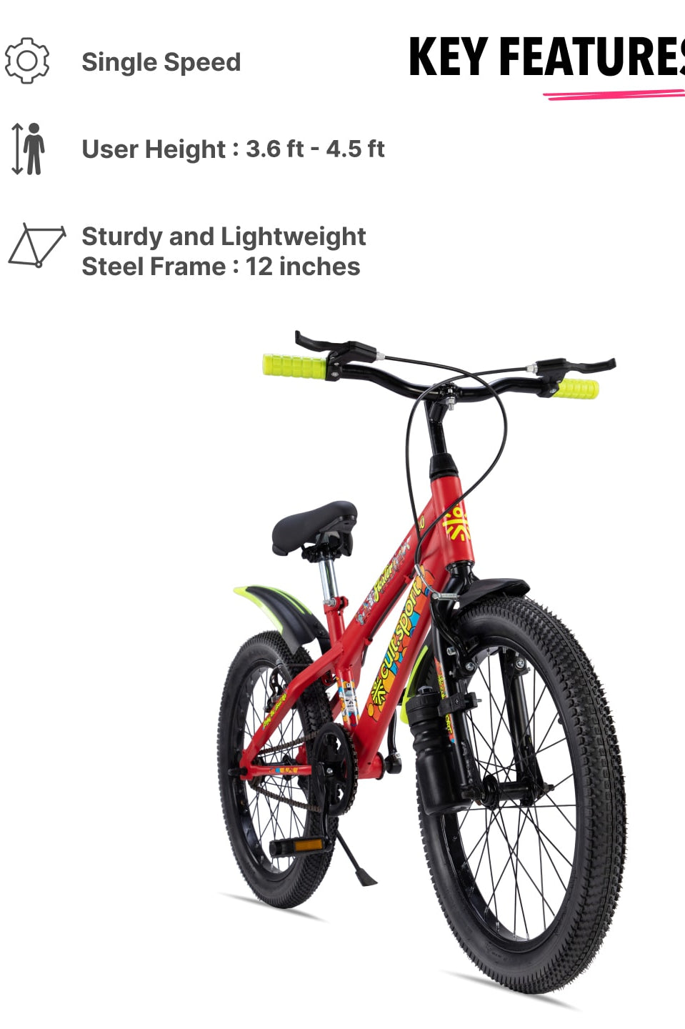 Skater 20T Steel Frame Kids Bike Red
