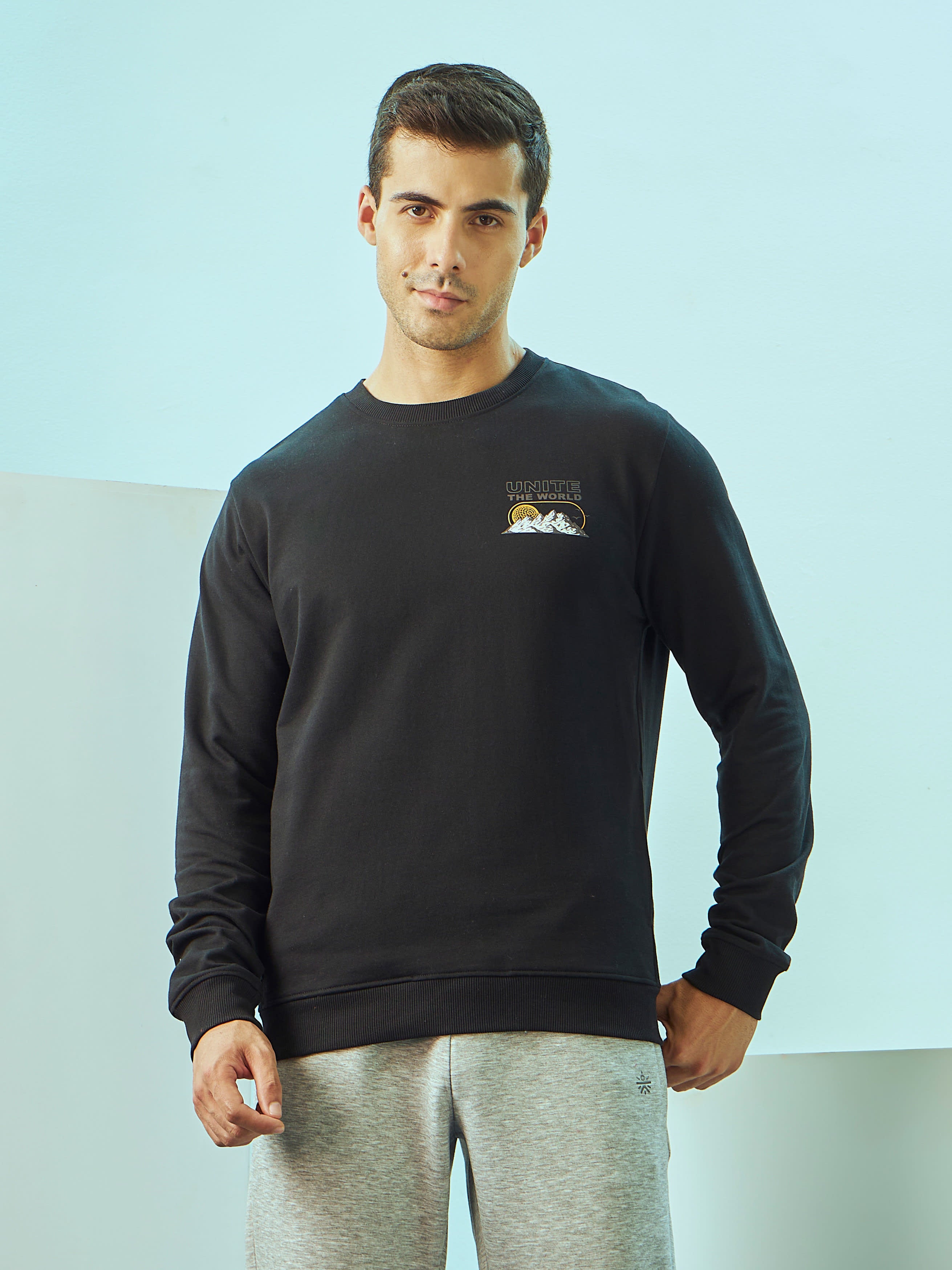 Placement Print Sweatshirt with Pockets