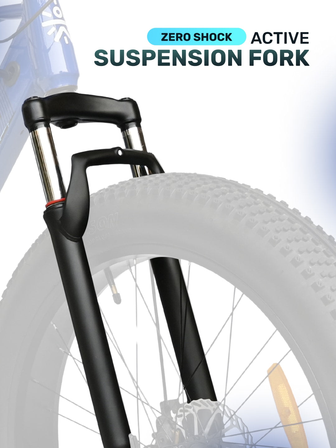 OMEGA26TBLUE with 4.5 hrs Fast Chargee , BLDC Motor 26 inches Single Speed Lithium-ion (Li-ion) Electric Cycle, Ideal for Unisex, 13+ Years