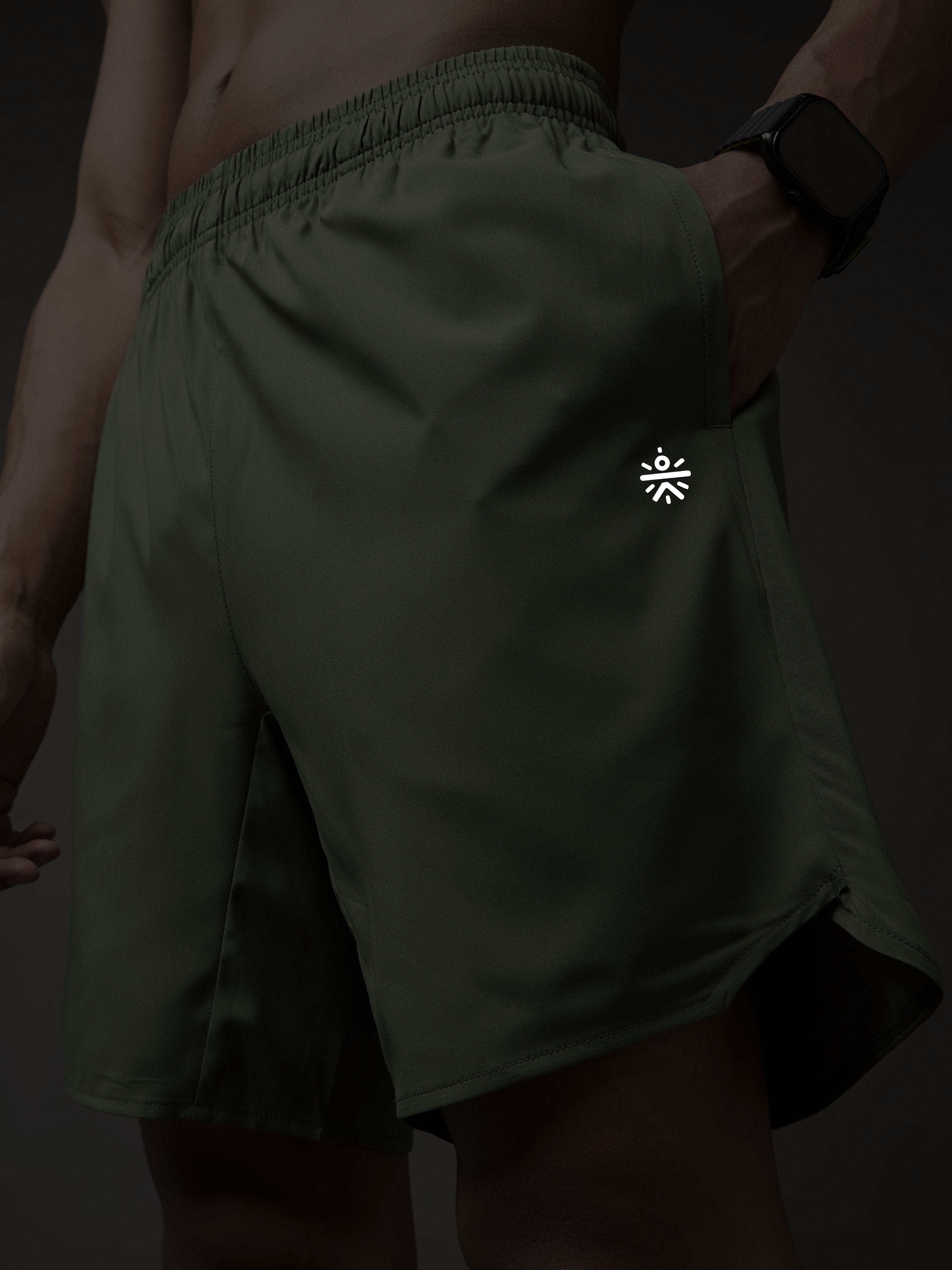 Iconic Olive Running Shorts