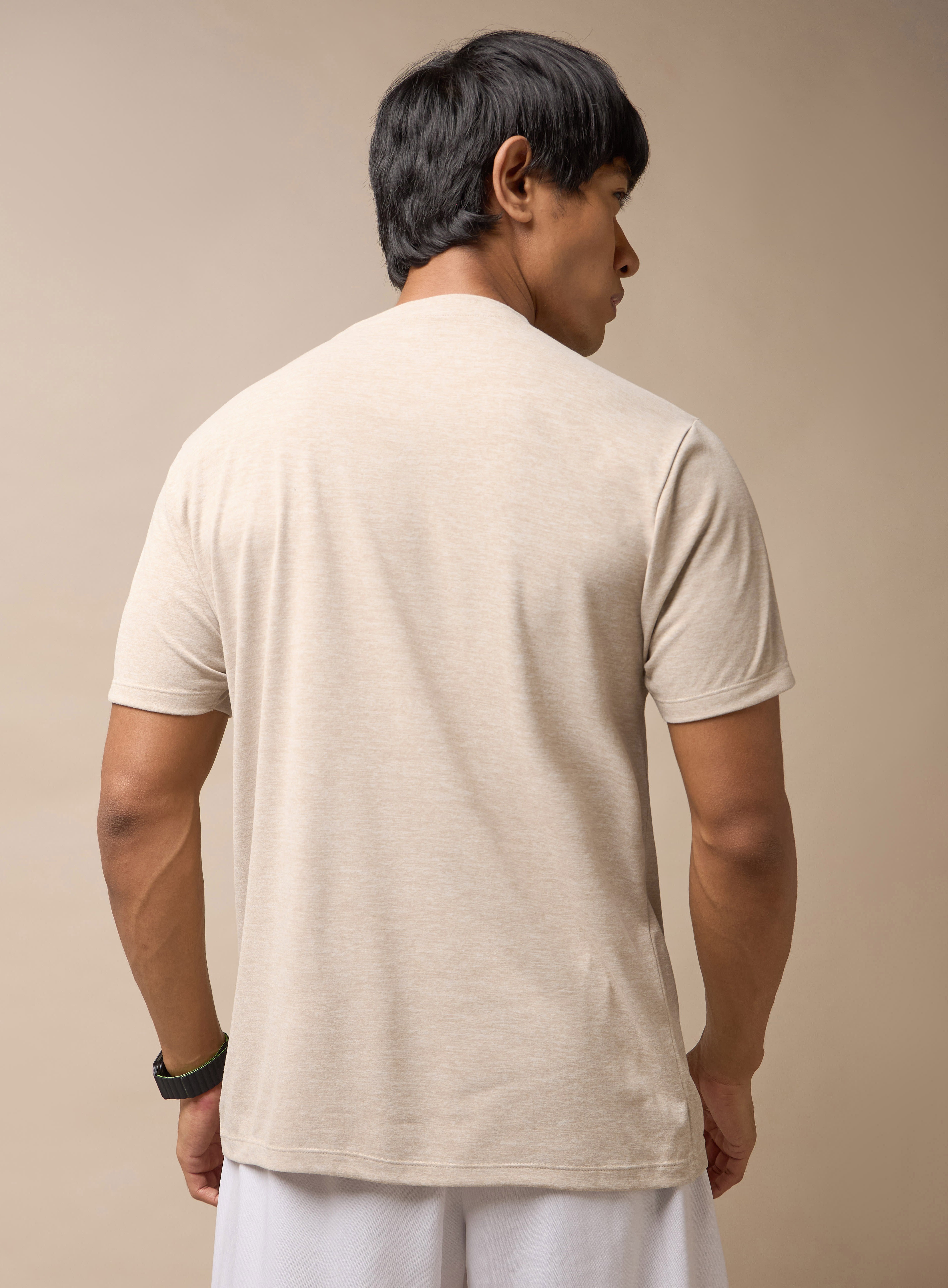 Men's All Day Workout Beige Comfortech T-shirt