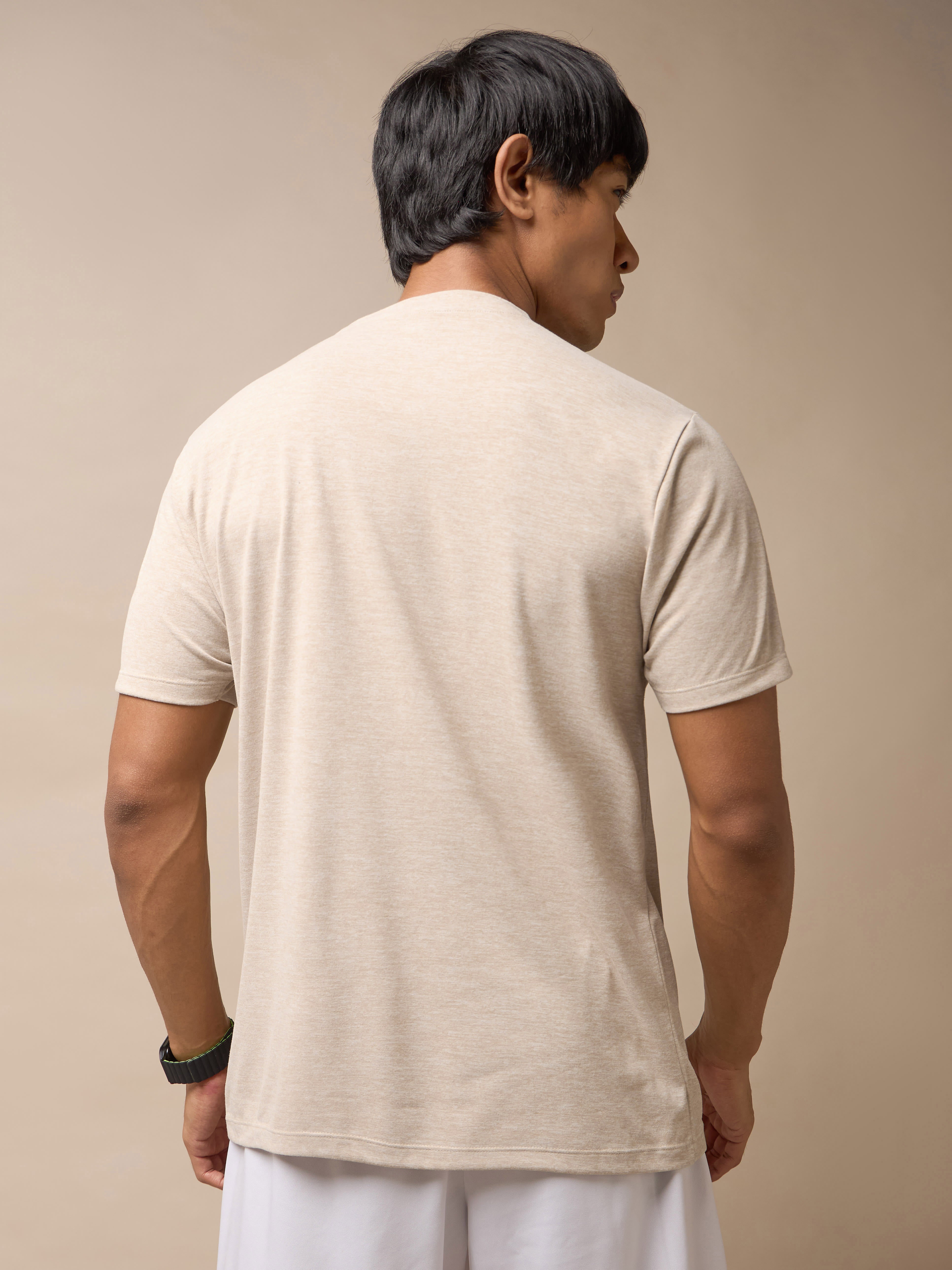 Men's All Day Workout Beige Comfortech T-shirt