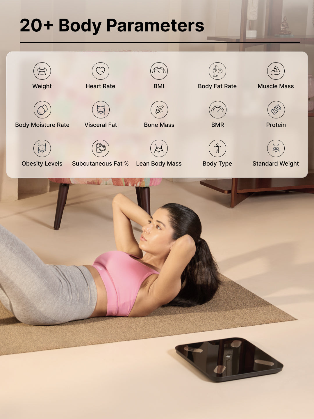 cult Smart Body Fat Scale, US FDA Approved, 20+ Parameters, BMI, 10 members, Bluetooth Weight Machine, Body Fat Analyzer, LED Display.