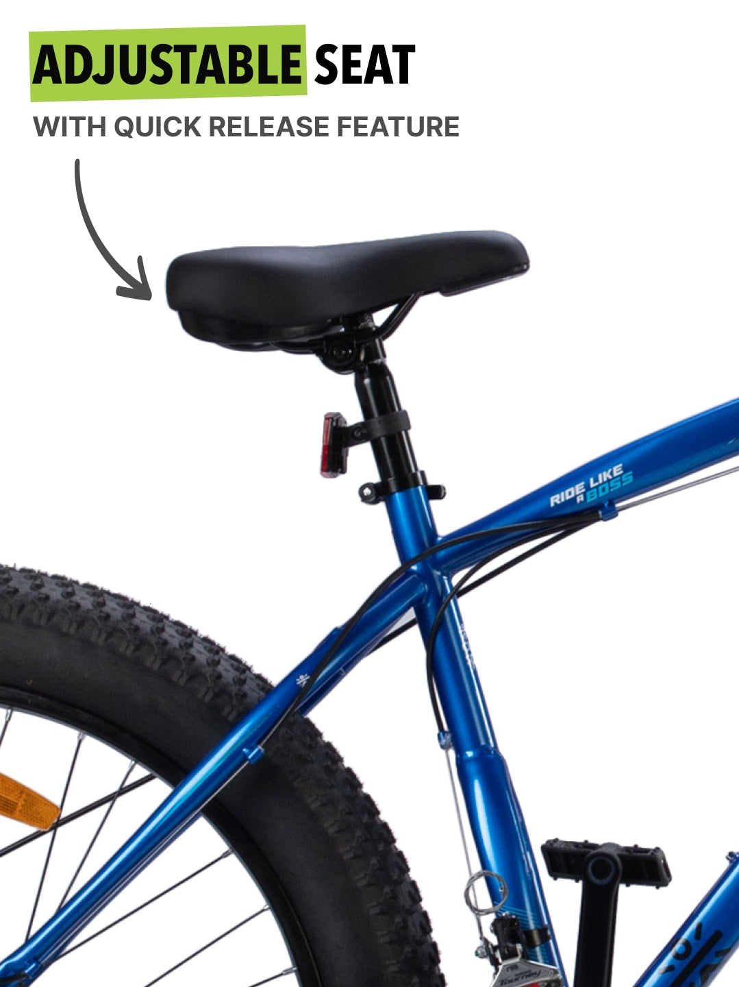 Monstro 26T Fat Bike – 21 Speed Shimano Gear, Front Suspension, Dual Disc Brake, Blue