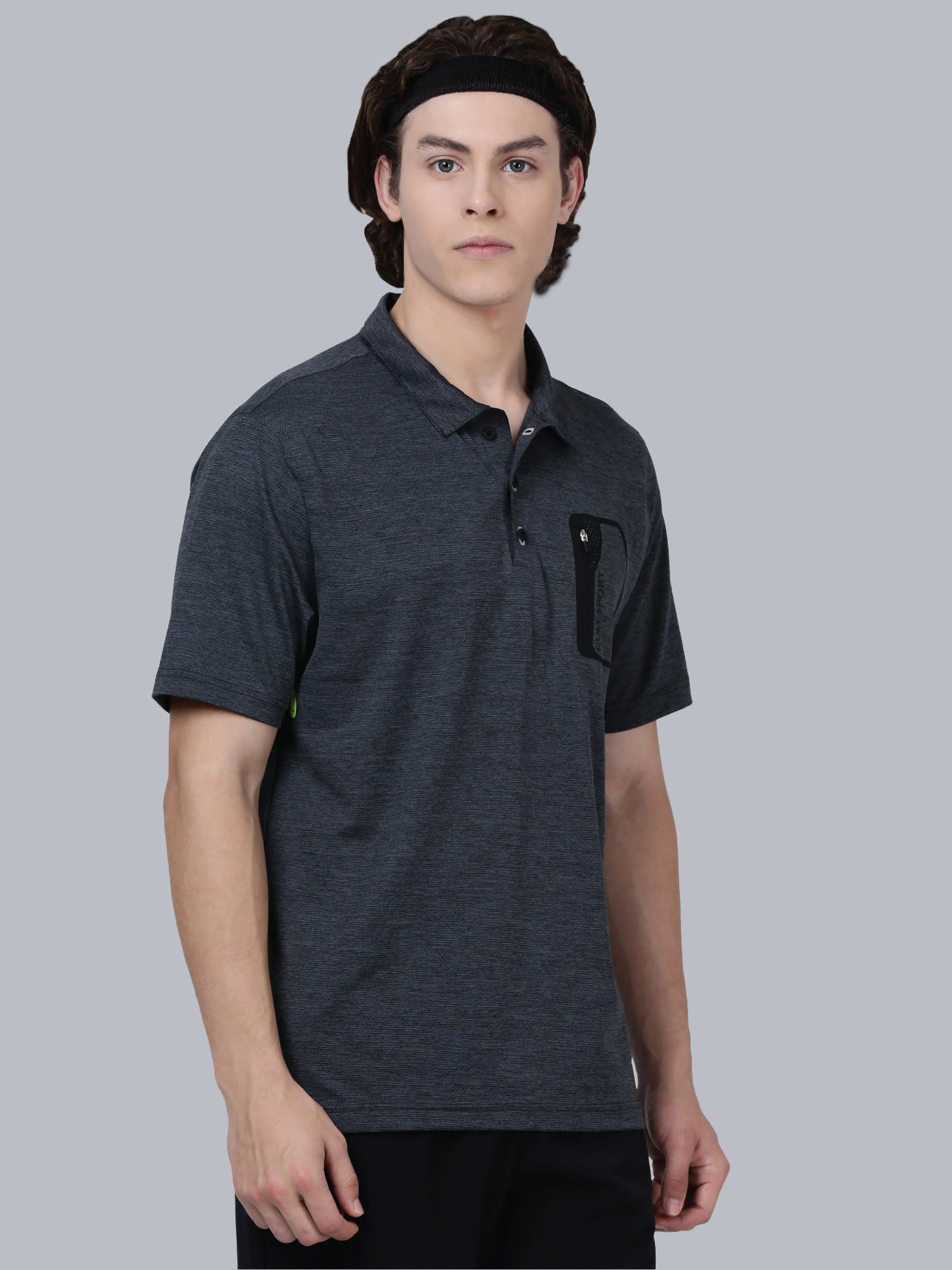 Blakout Finish Dark Grey Relaxed Polo