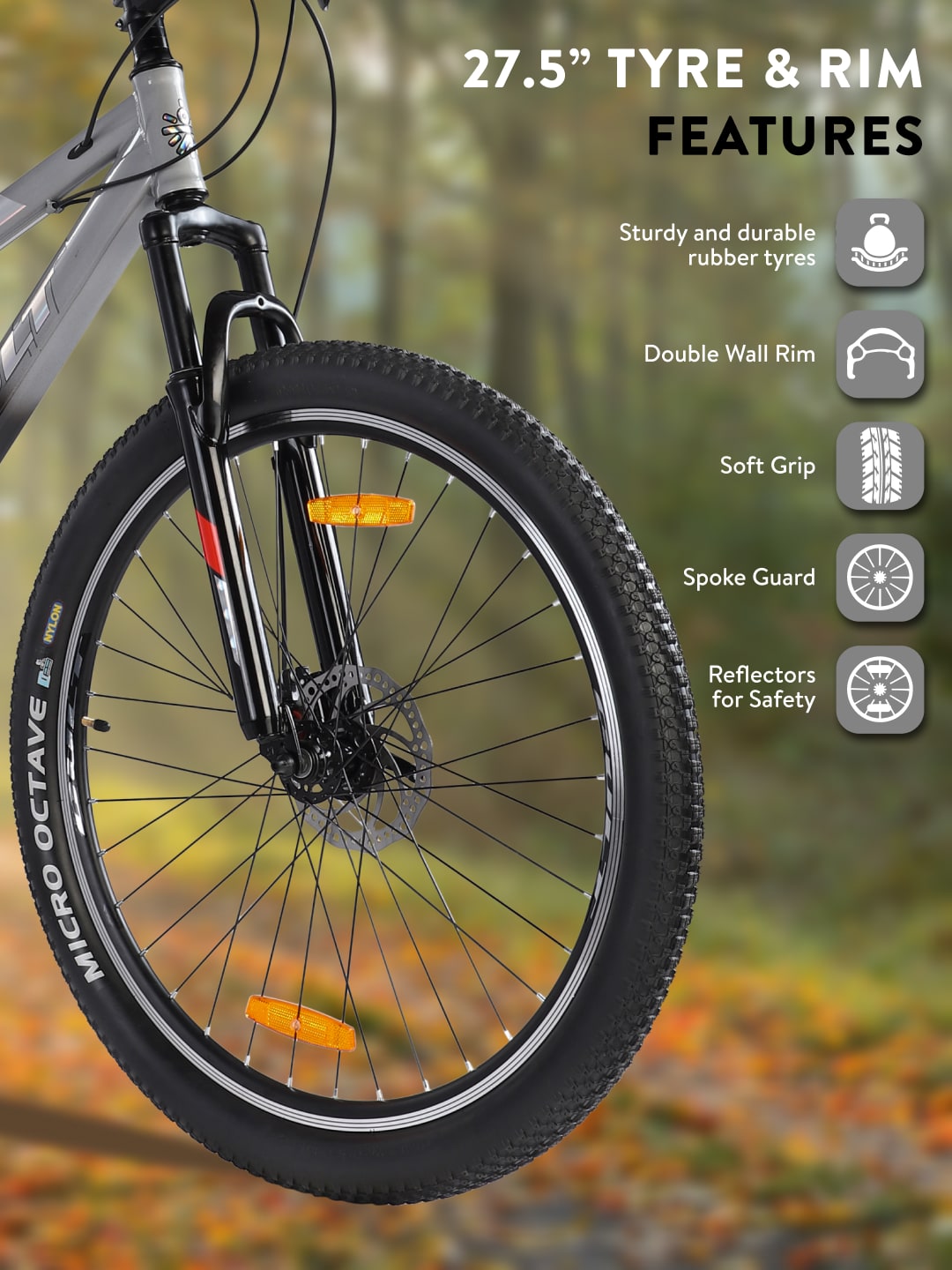 DAUNTLESS21S27.5TSILVERBLACK Steel 21 Speed Shimano Gear 27.5 inch Mountain Cycle, Dual Disc Brake, Front Suspension, Double Wall Rim