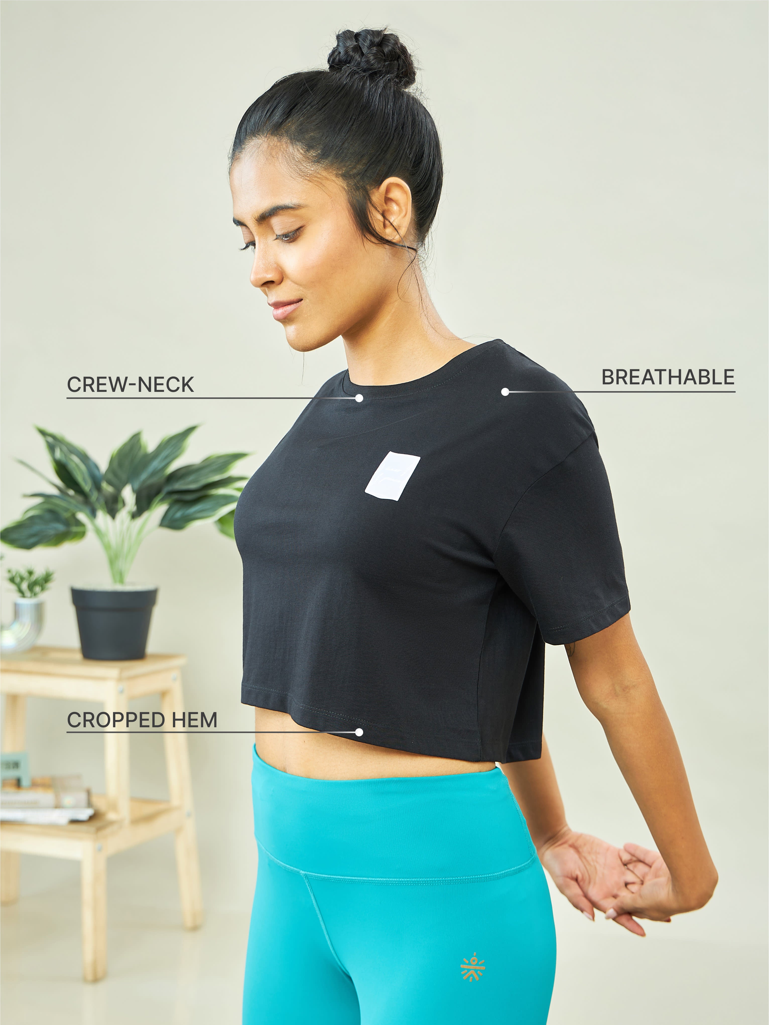 Solid Yoga Crop Top