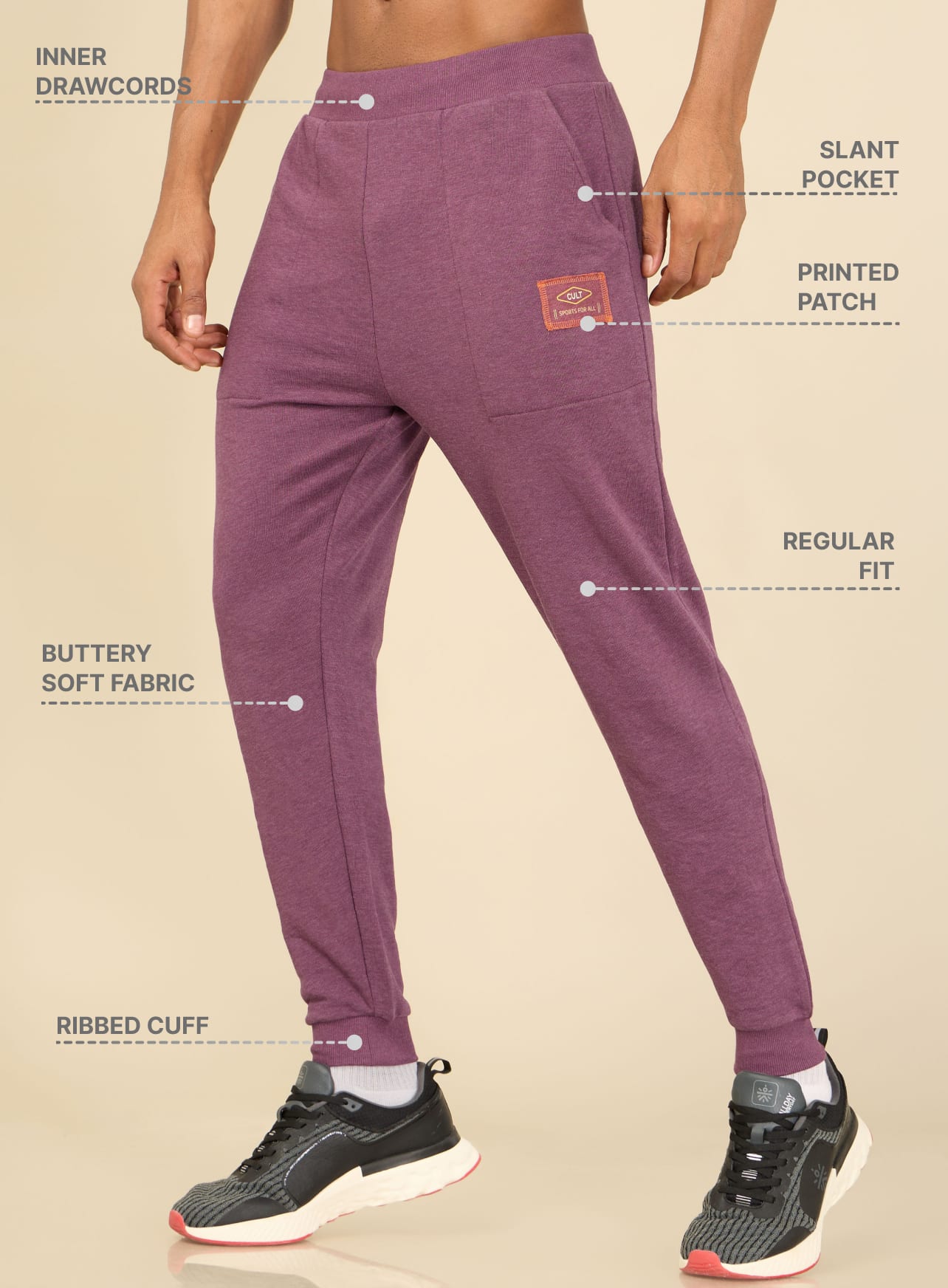 Men Maroon Sports for all Joggers