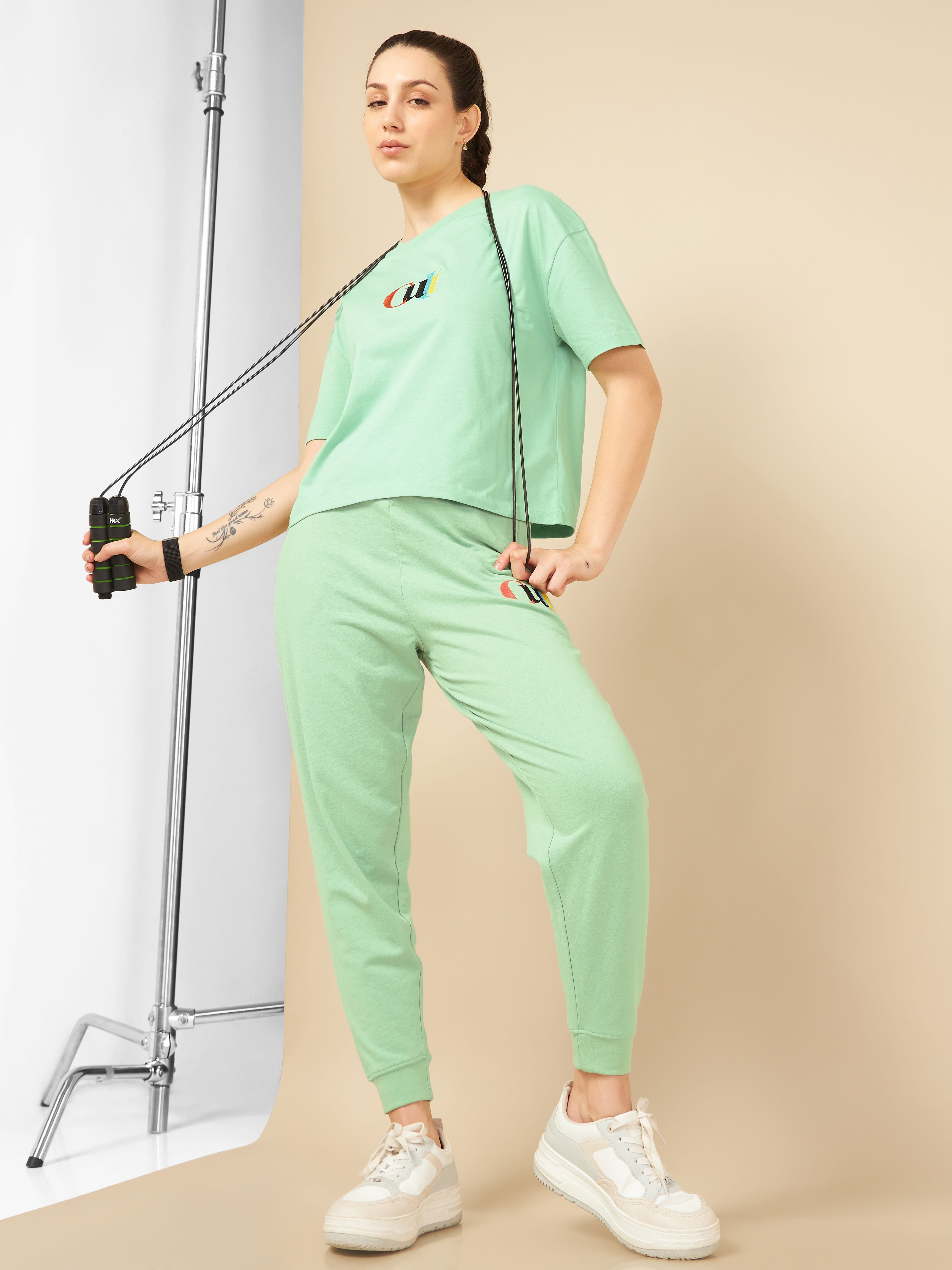 Women Green Cult Club Joggers