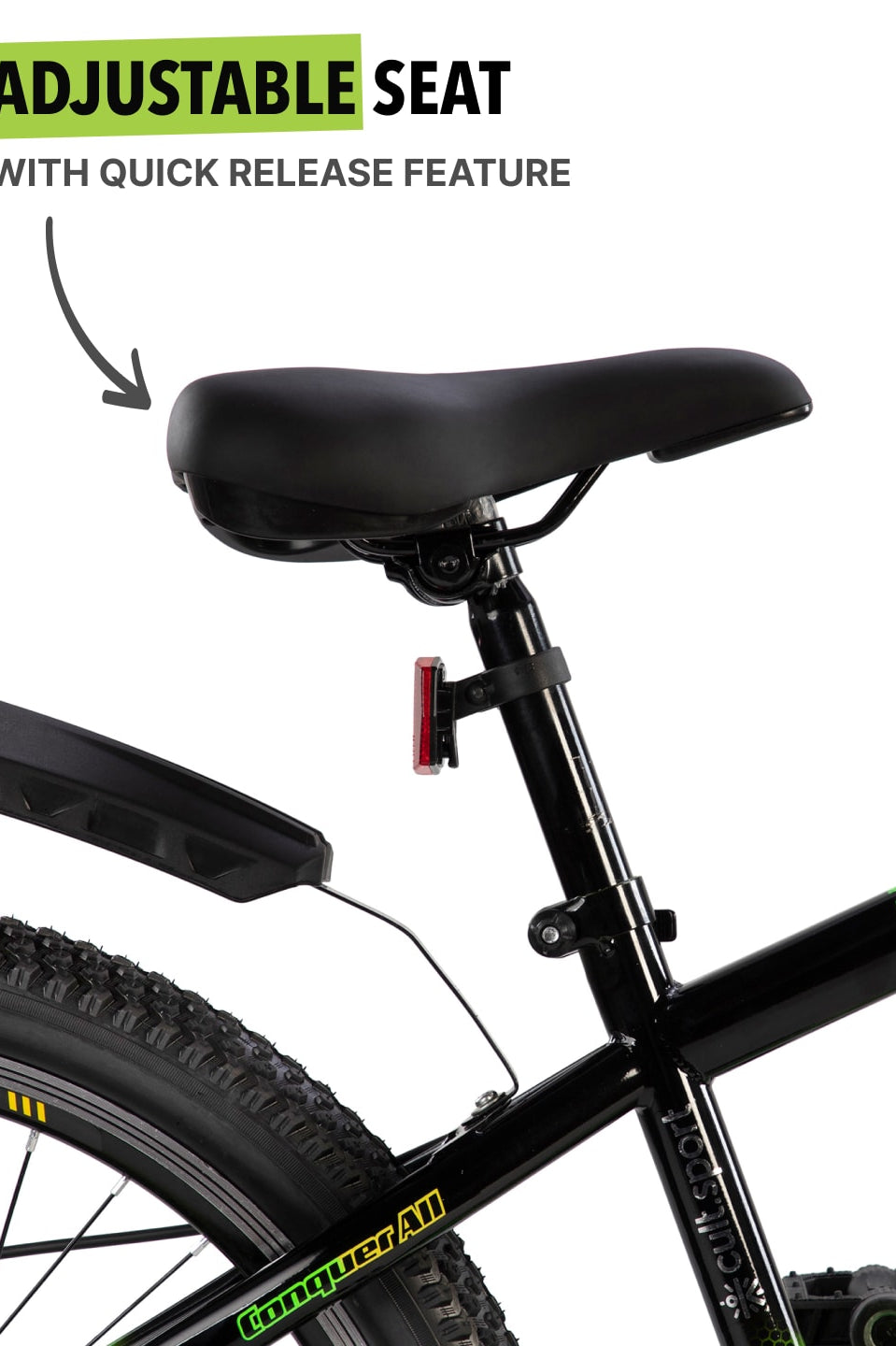 Dauntless24TGreen Steel Single Speed 24 inch Mountain Cycle, Front Suspension, Double Wall Rim and Dual Disc Brake