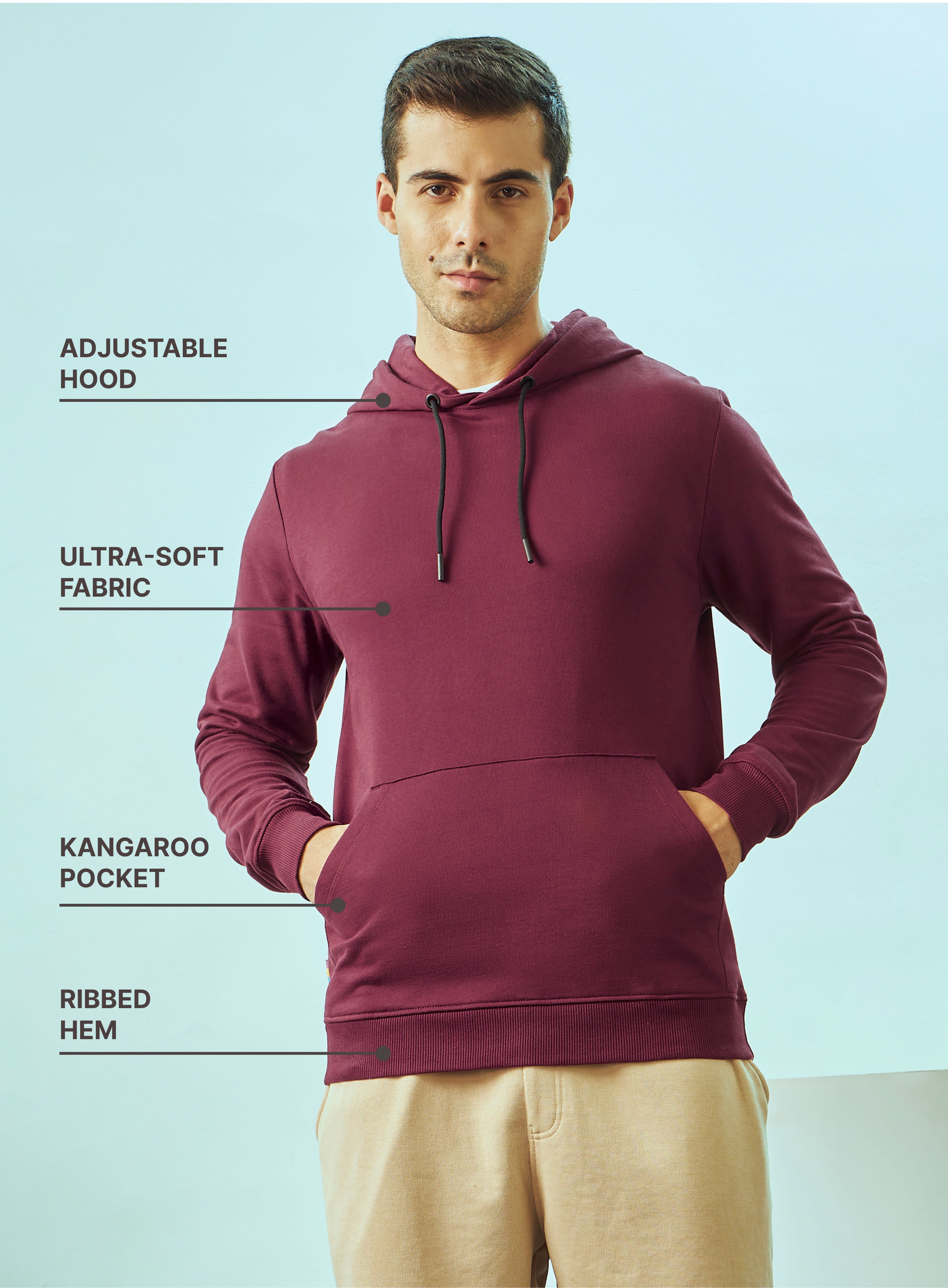 Hooded Sweatshirt with Kangaroo Pocket