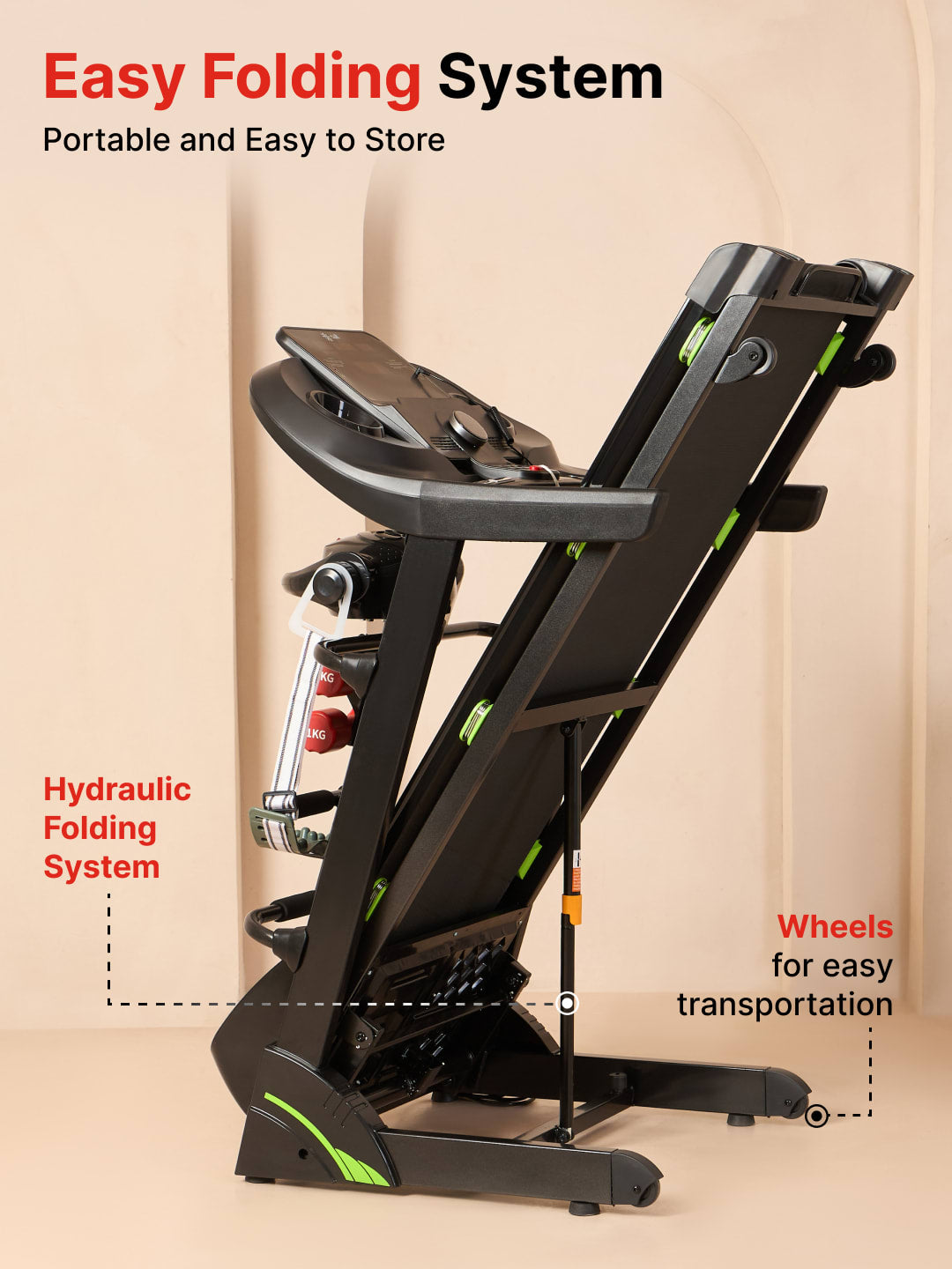 Cultrun M4.5 Multimode 4.5HP Peak Treadmill | 15-level Auto-Incline | Max Weight-120kg | Max Speed-16kmph (with 6 Months Extended Warranty)