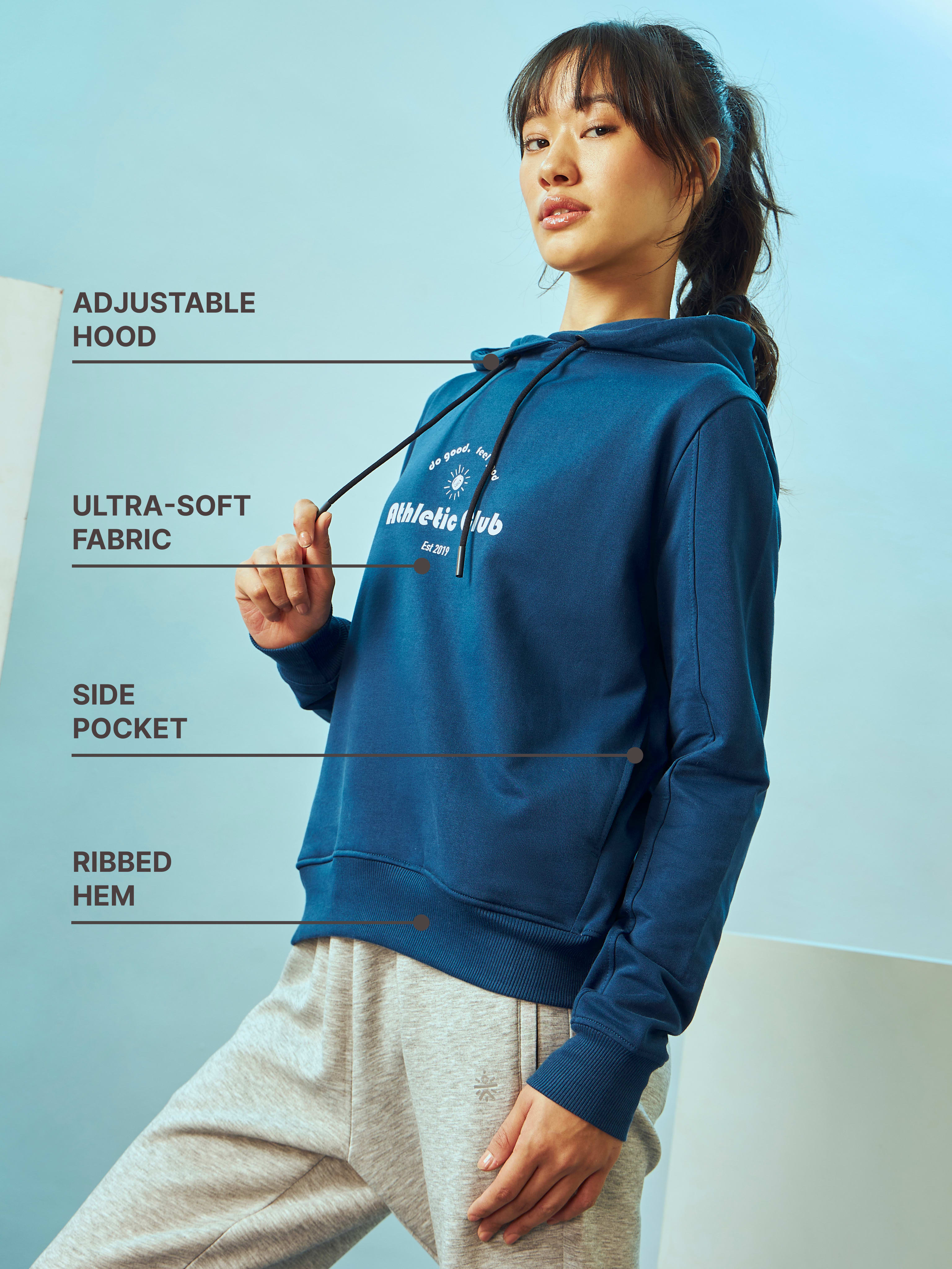 Typographic Print Sweatshirt with Pockets