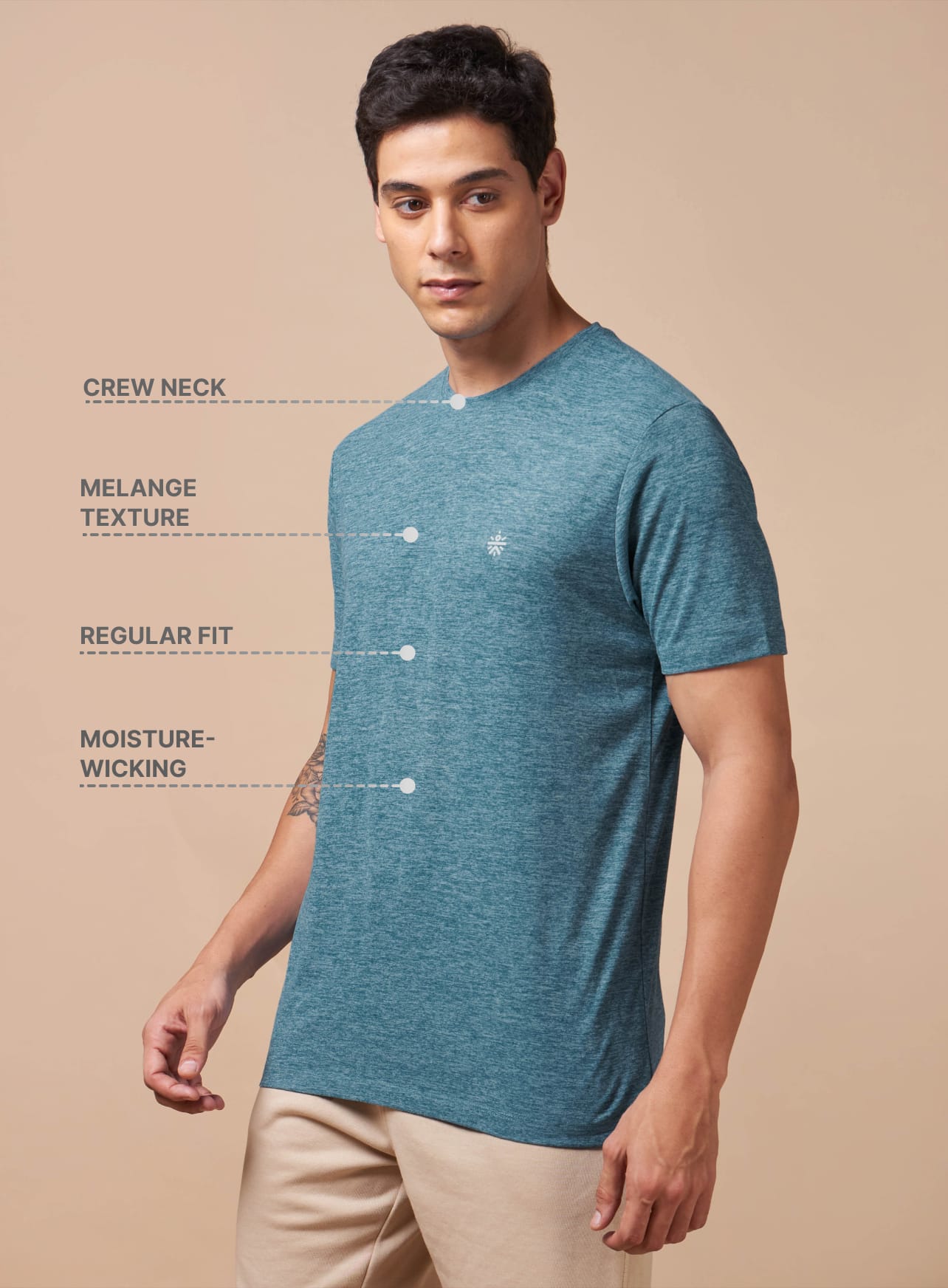 Men's Train All Day Blue Comfortech T-shirt