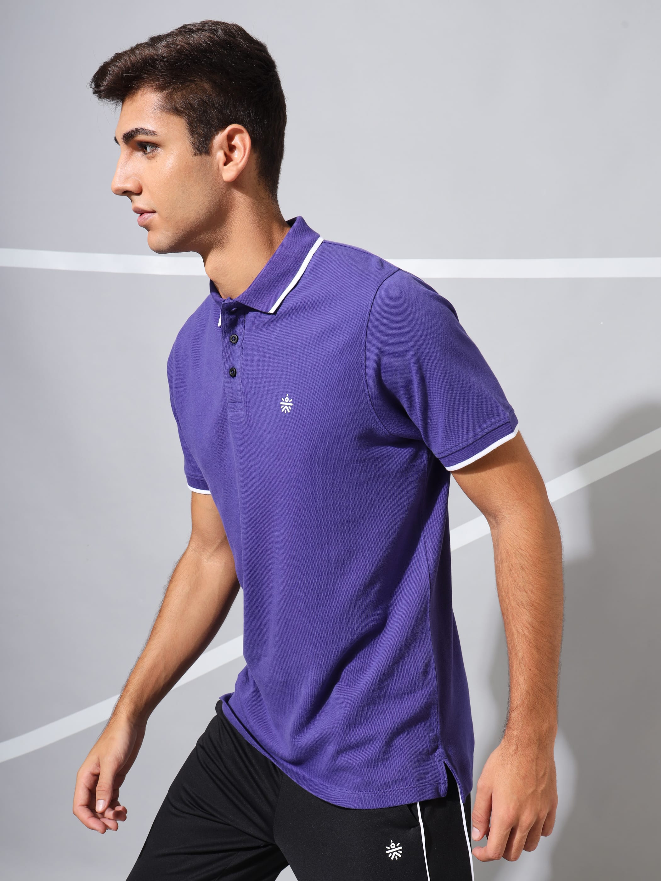 Polo Tshirt with Contrast Tipping