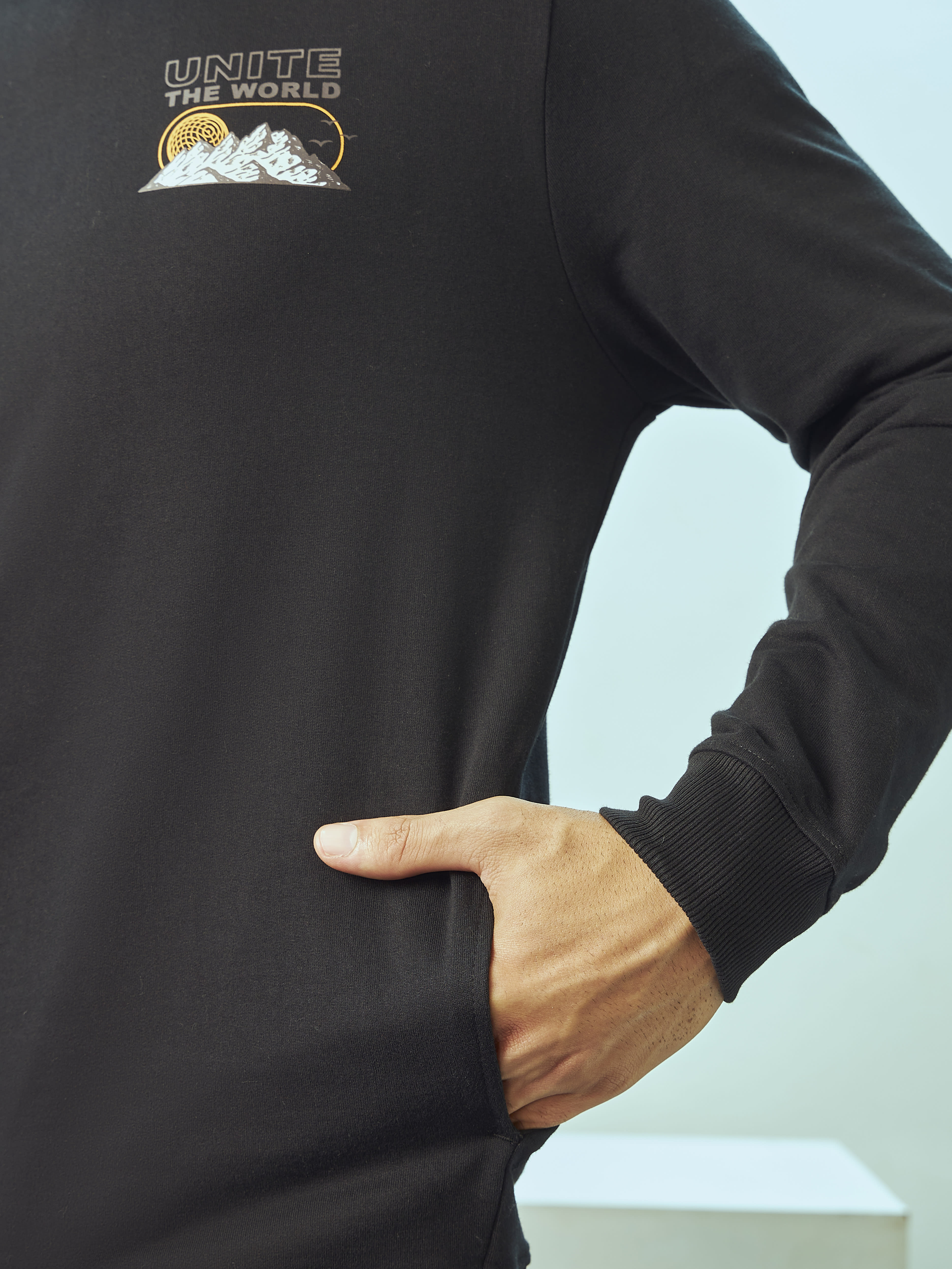 Placement Print Sweatshirt with Pockets