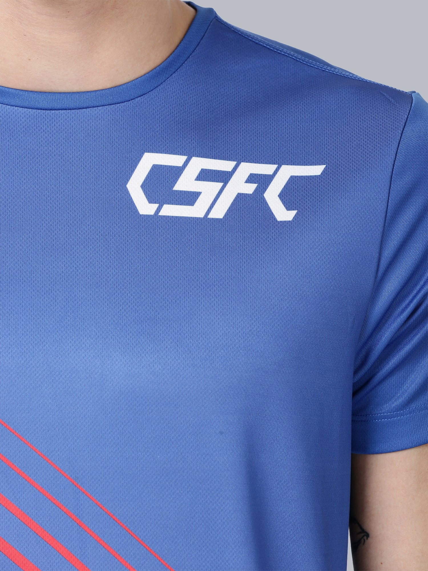 Dugout Slash Blue Running Tee