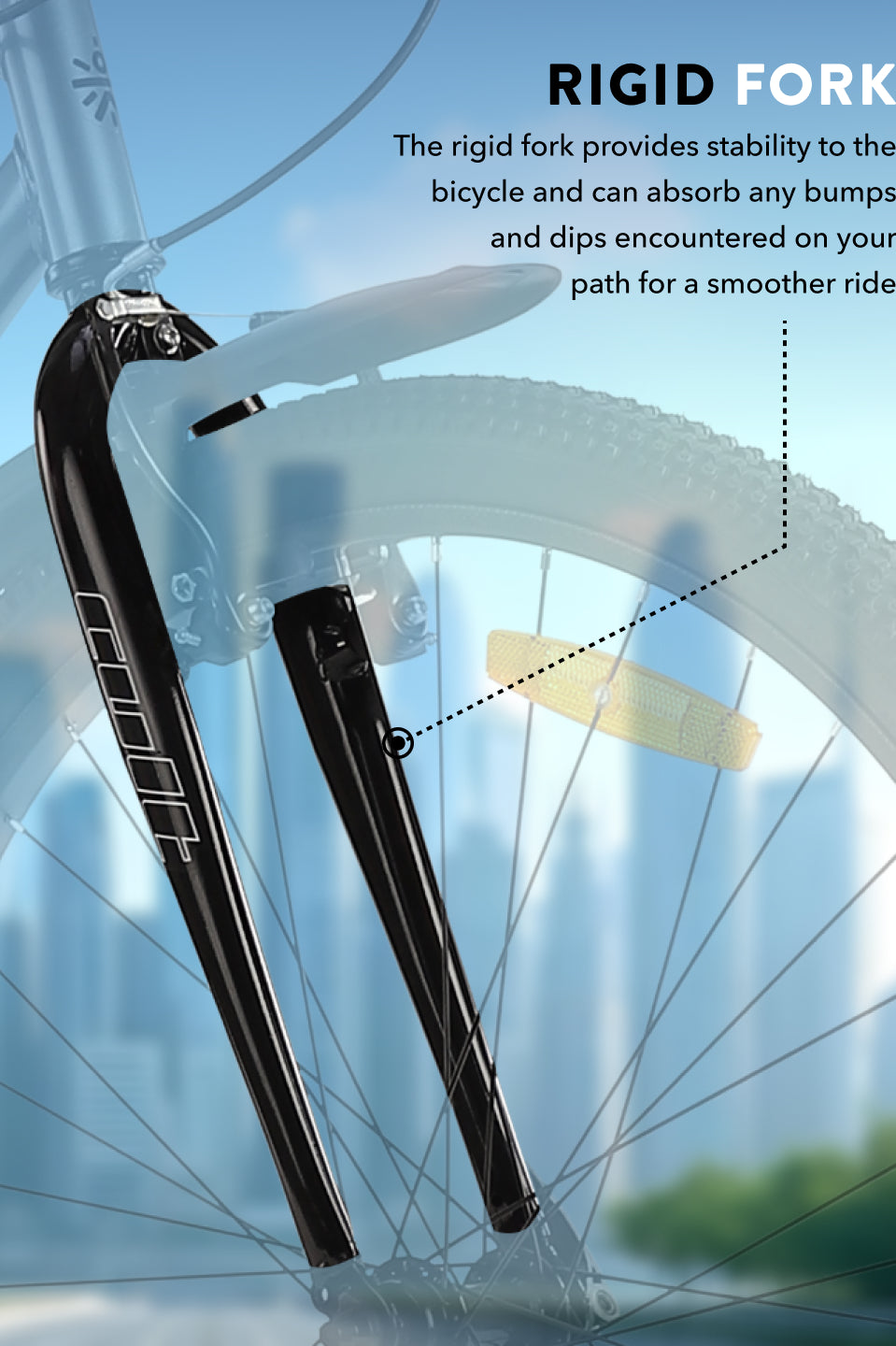 City Bike Steel Frame Single Speed Cycle 26 inch with Single Wall Rim, Rigid Fork,V Brakes,Grey