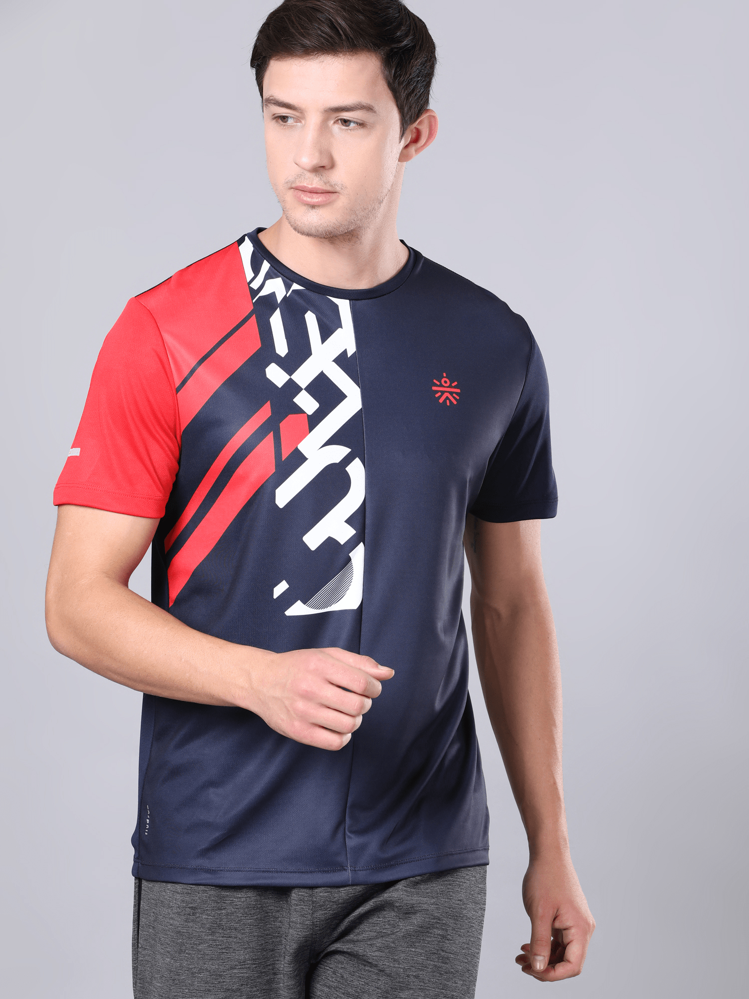 Abrstract Dia Navy Workout Tee