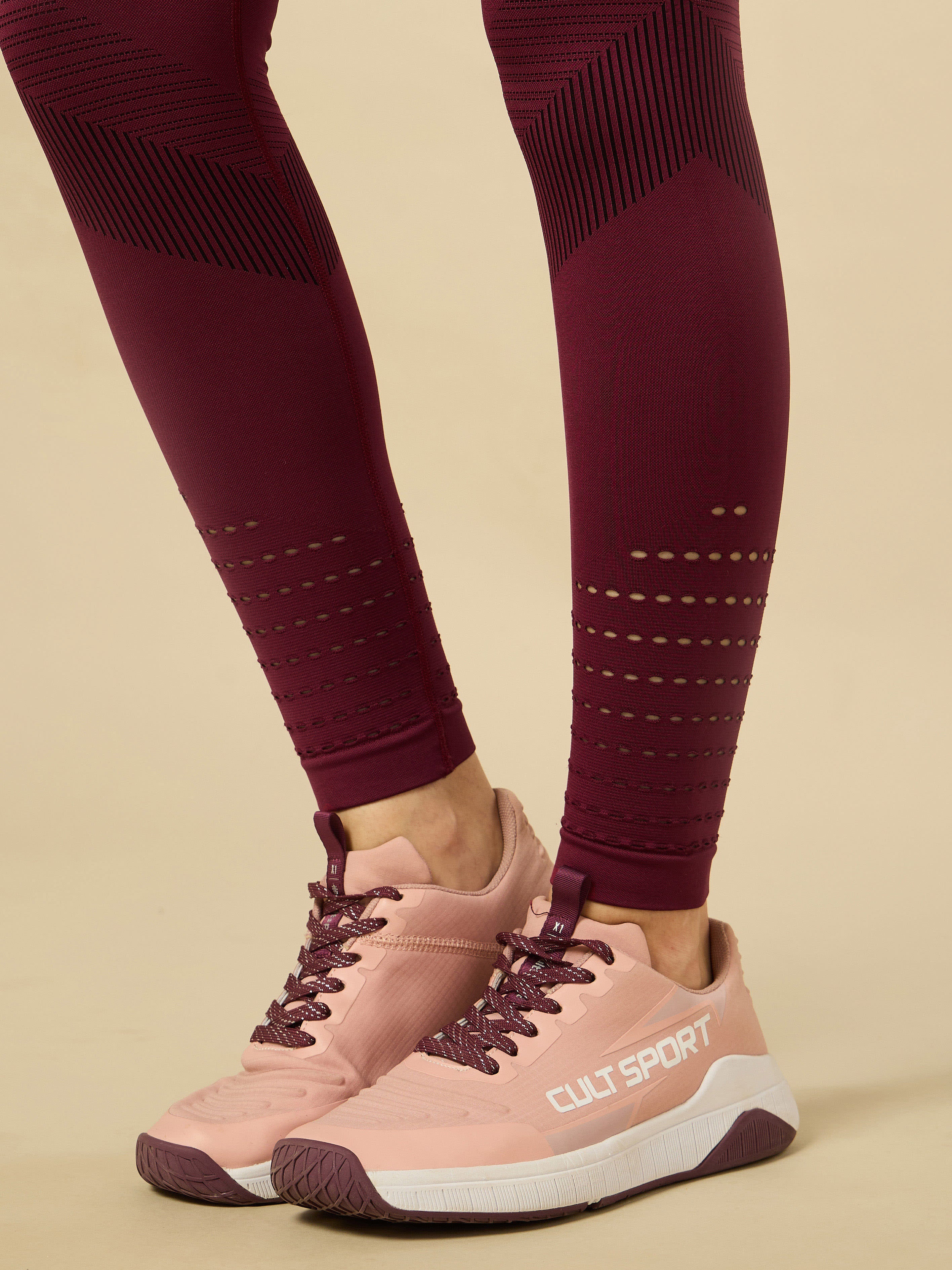 Red Seamless Sports Tights