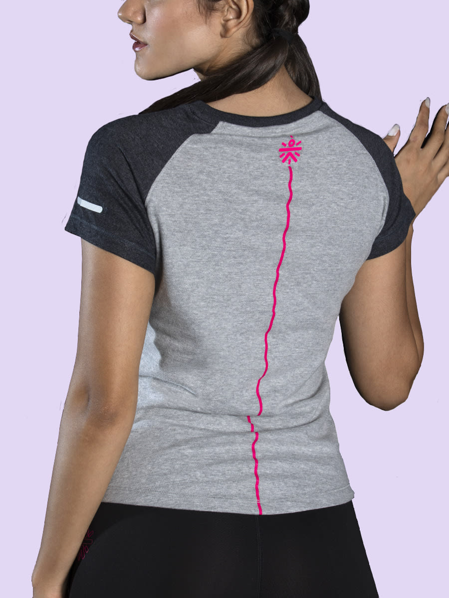 Women Vital Grey Snug Top