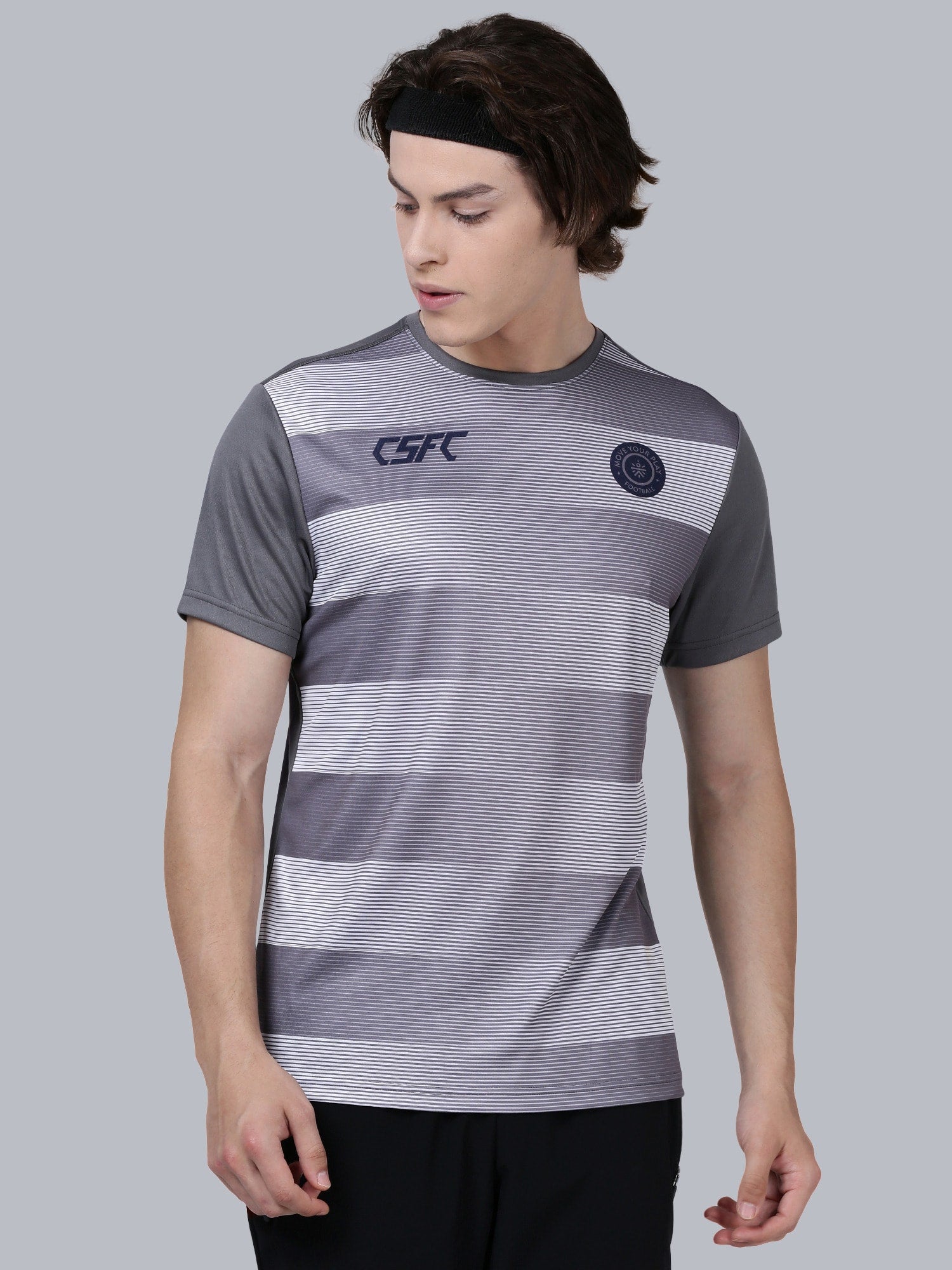 Dugout Stripe Grey Relaxed Tee