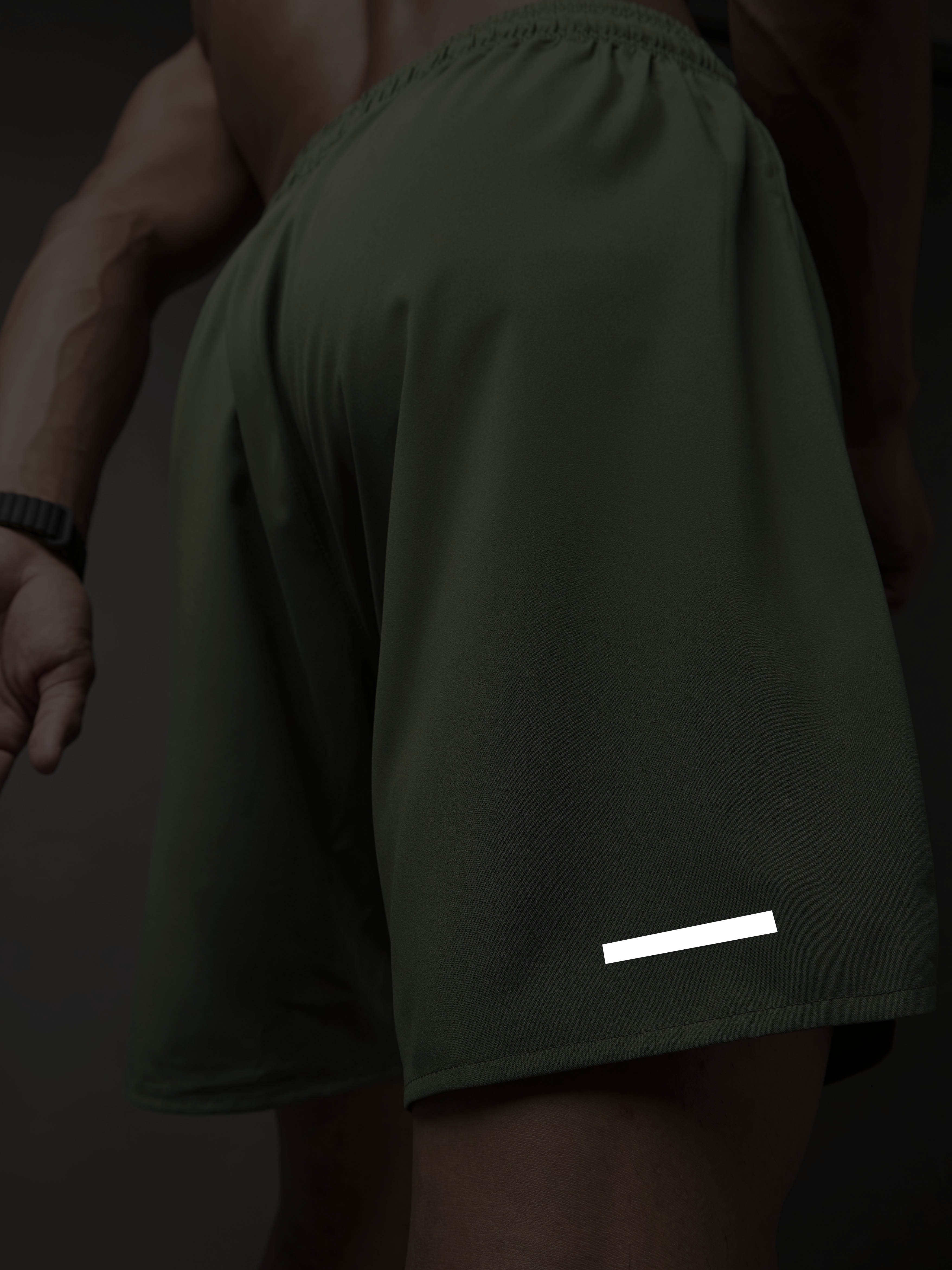 Iconic Olive Running Shorts