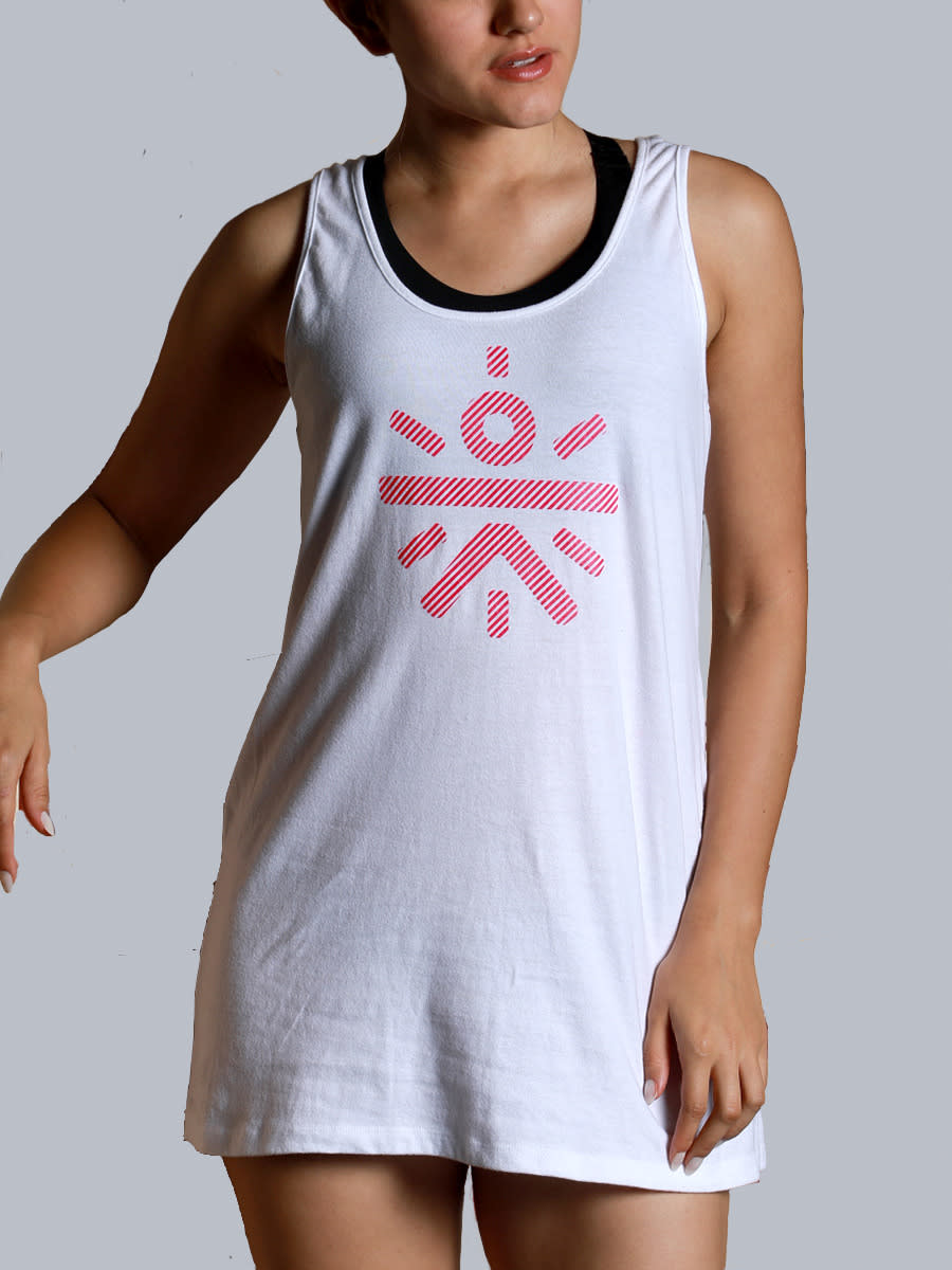 Women Go-beyond White Mesh Dress