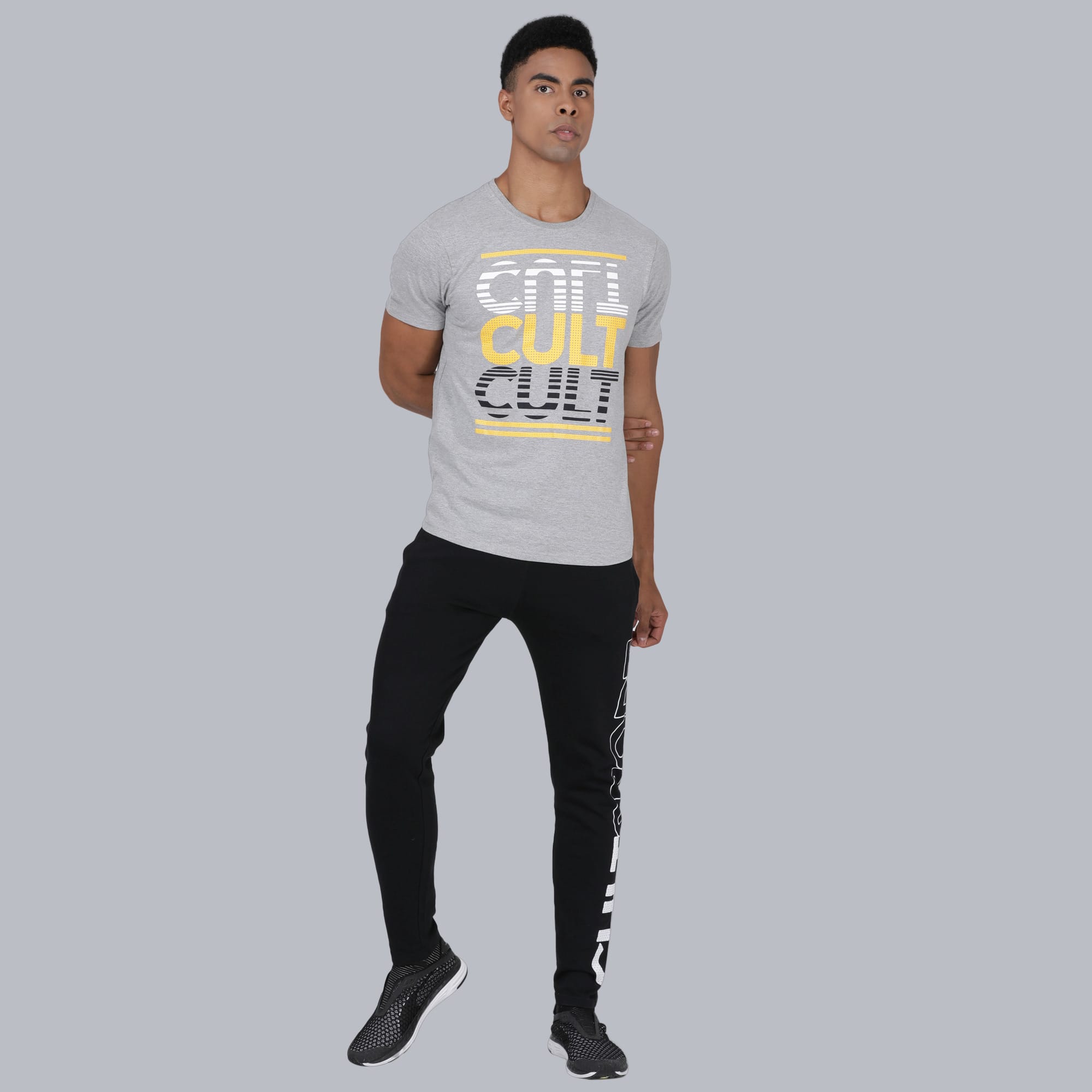 Signature Upside Down Grey Casual Tee