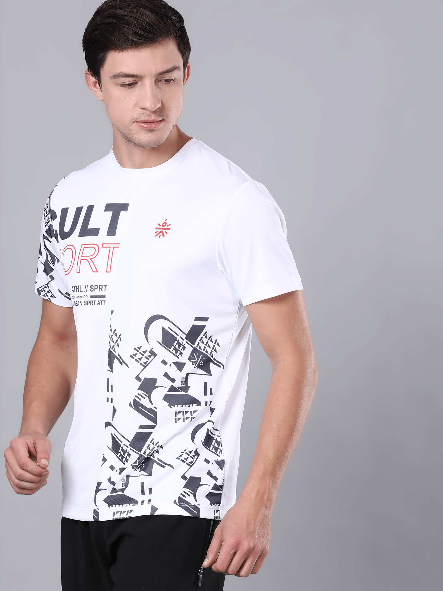 Dugout Houndstooth White Workout Tee