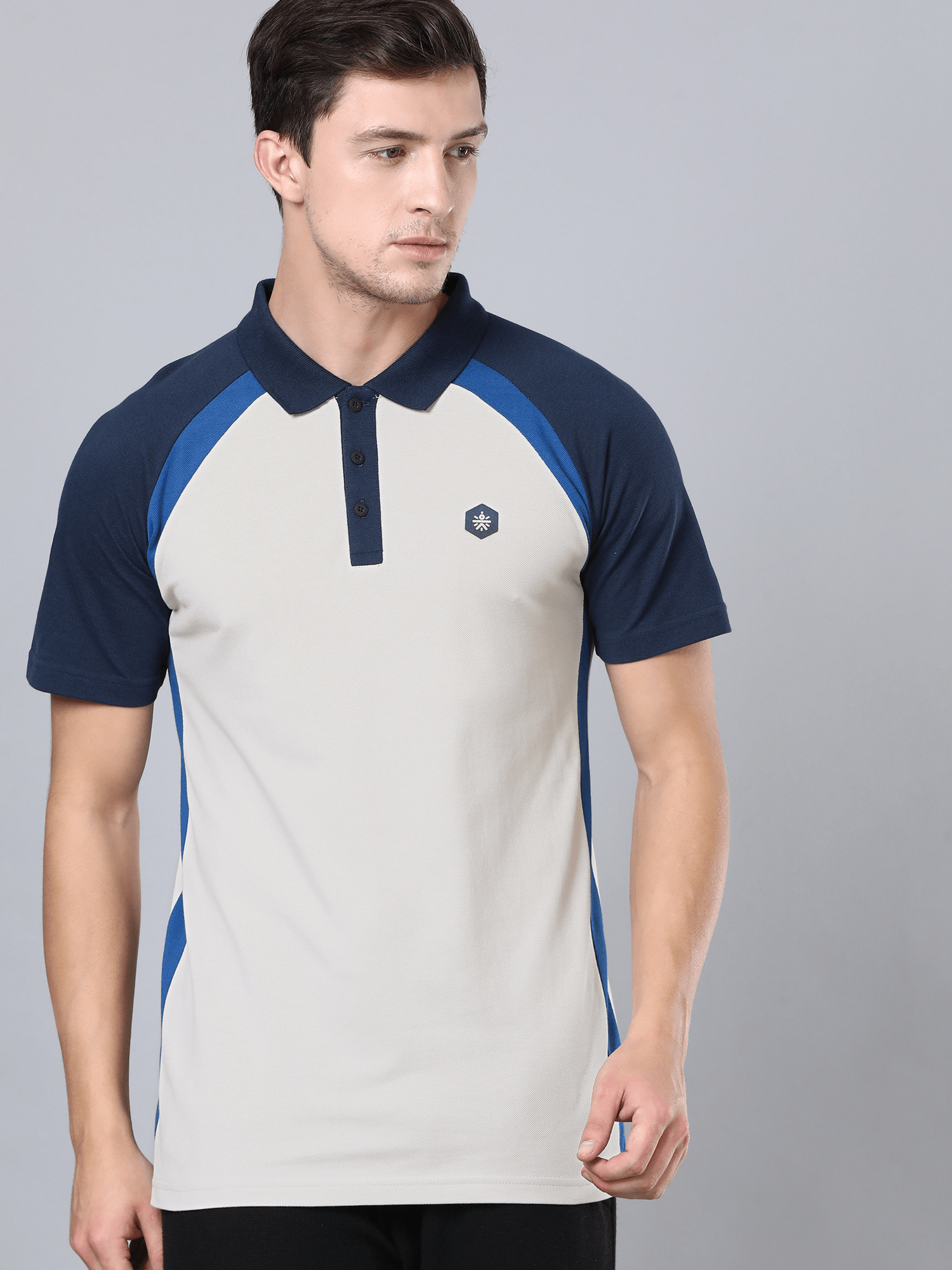 Flydry Cotton GlacierGrey Workout Polo